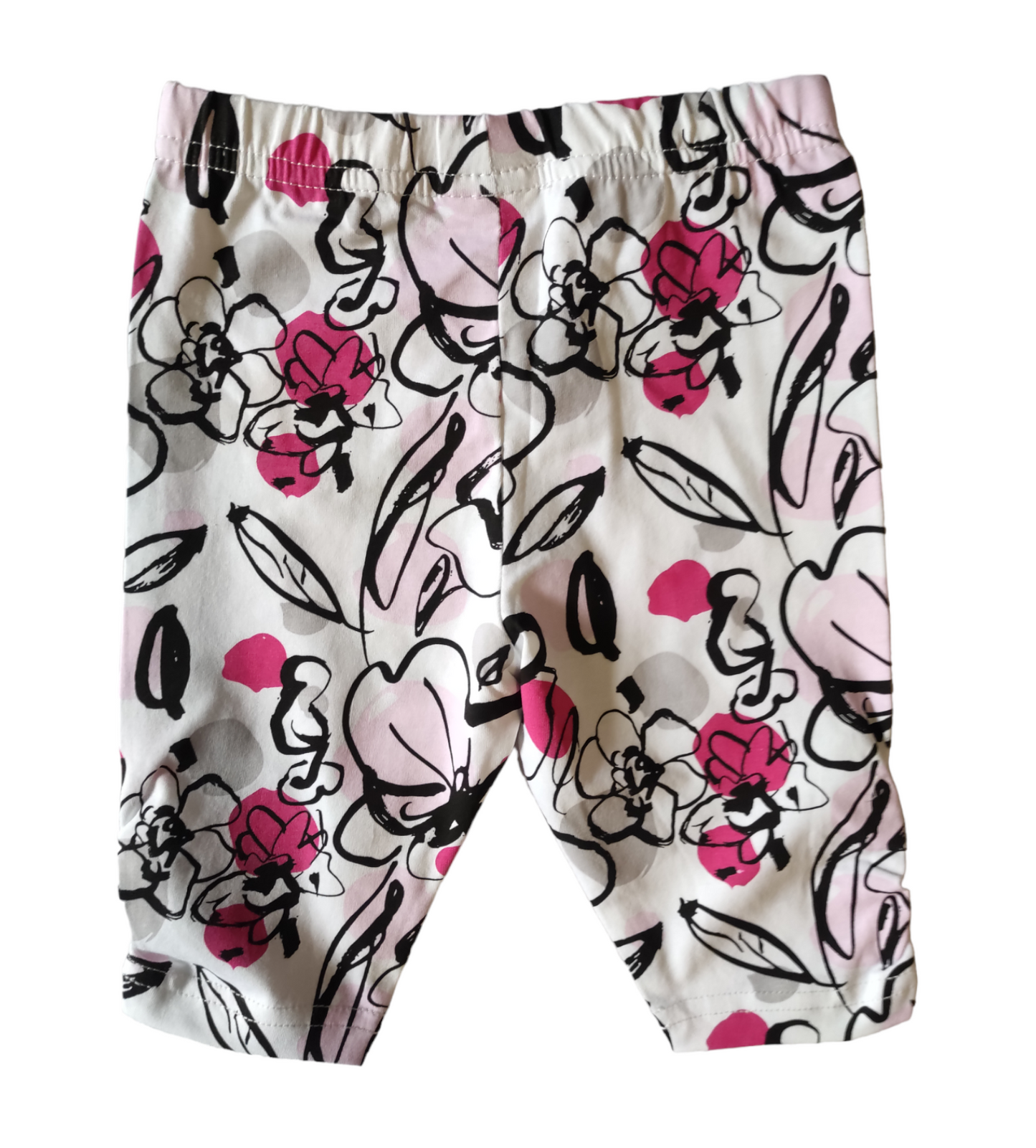 Completino in Jersey di Cotone Magliettina e Leggings Pinocchietto Fantasia a Fiori Bambina 6-36 Mesi