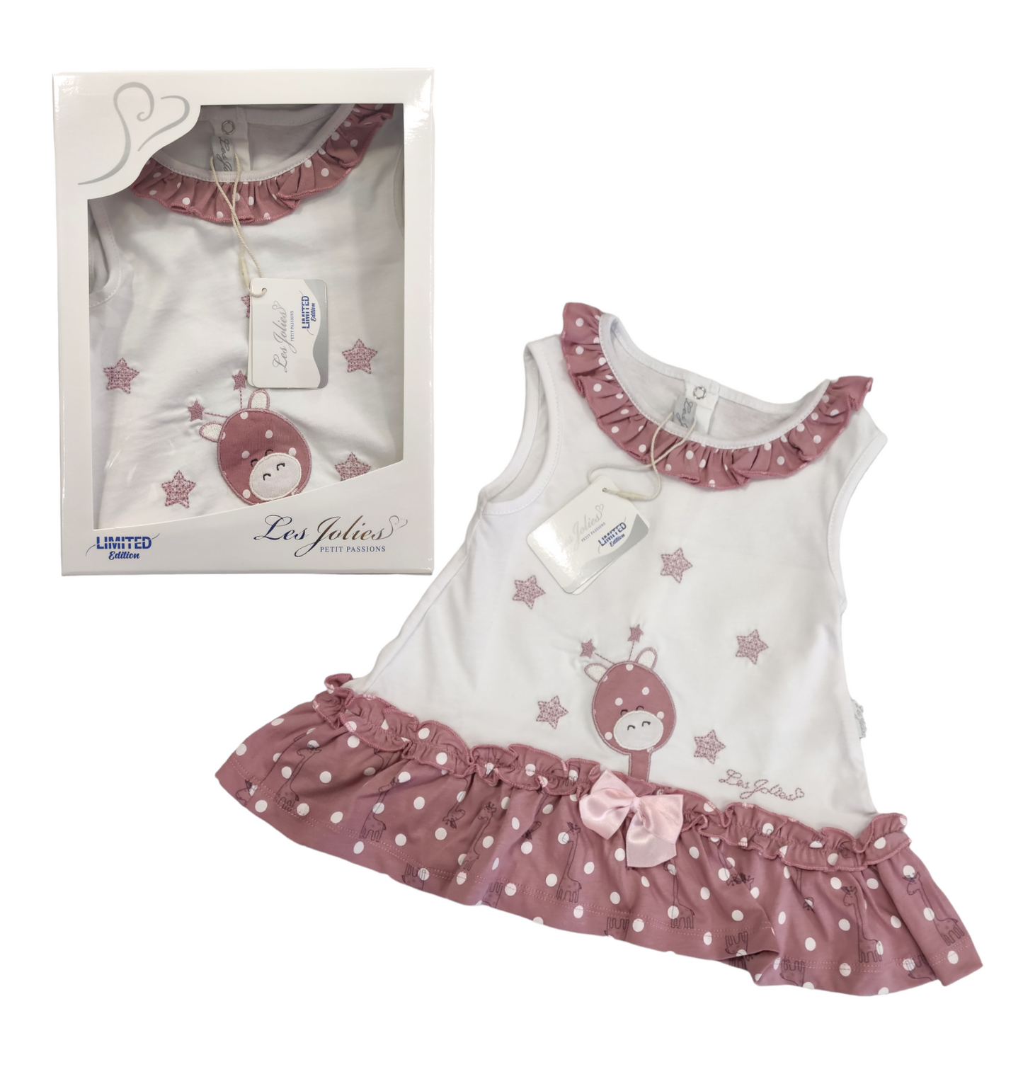 Vestitino Estivo Neonata Bambina in Jersey di Cotone Les Jolies 0/1 - 6/9 Mesi