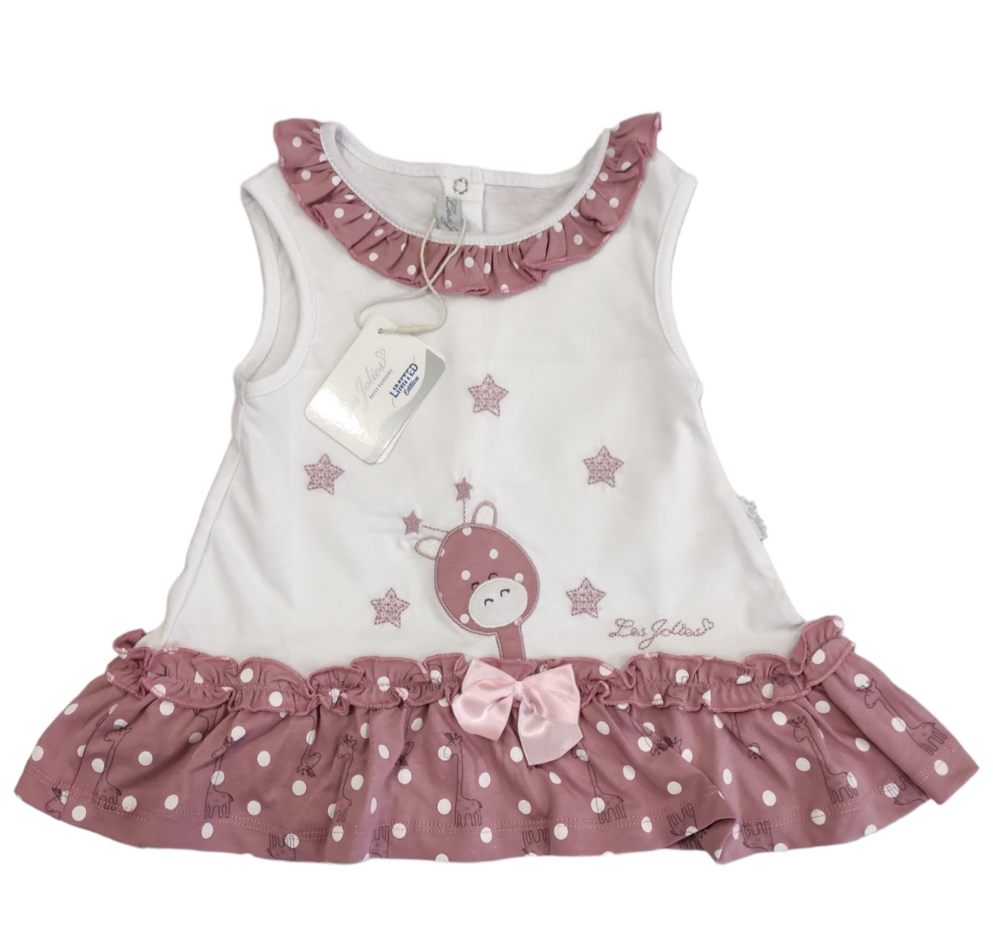 Vestitino Estivo Neonata Bambina in Jersey di Cotone Les Jolies 0/1 - 6/9 Mesi