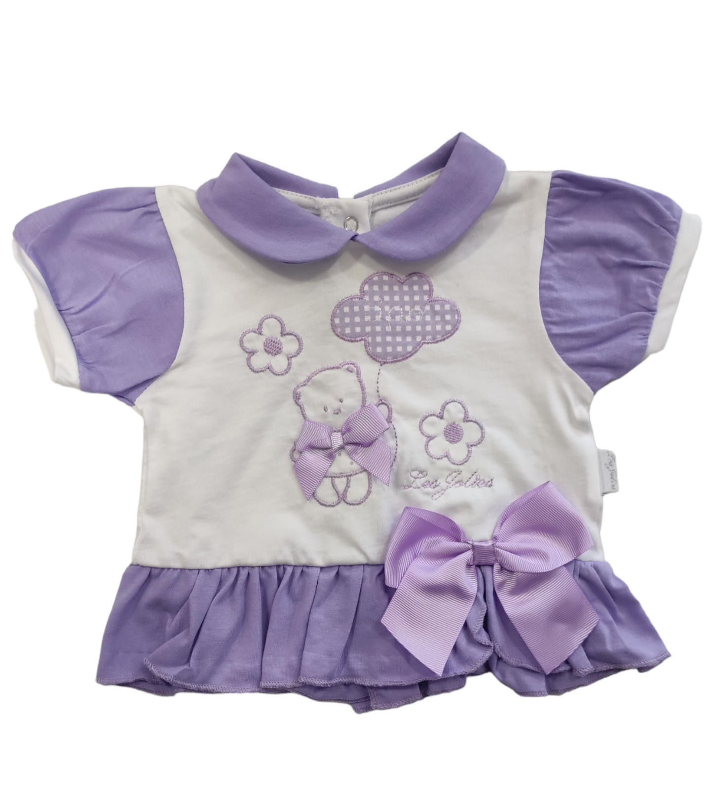 Completino Estivo Due Pezzi Neonata Bambina Magliettina e Pantaloncino Les Jolies 1/3 - 6/9 Mesi