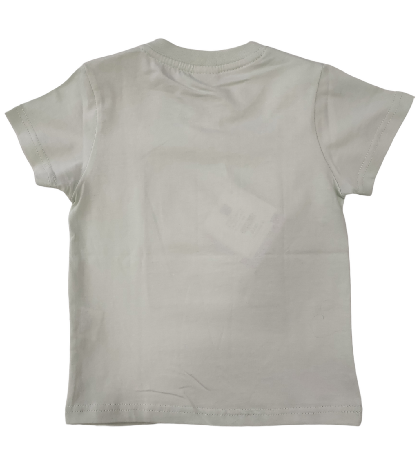 T-Shirt a Manica Corta in Jersey di Cotone con Stampa Riquadro Ricamato Bambino 6-36 Mesi