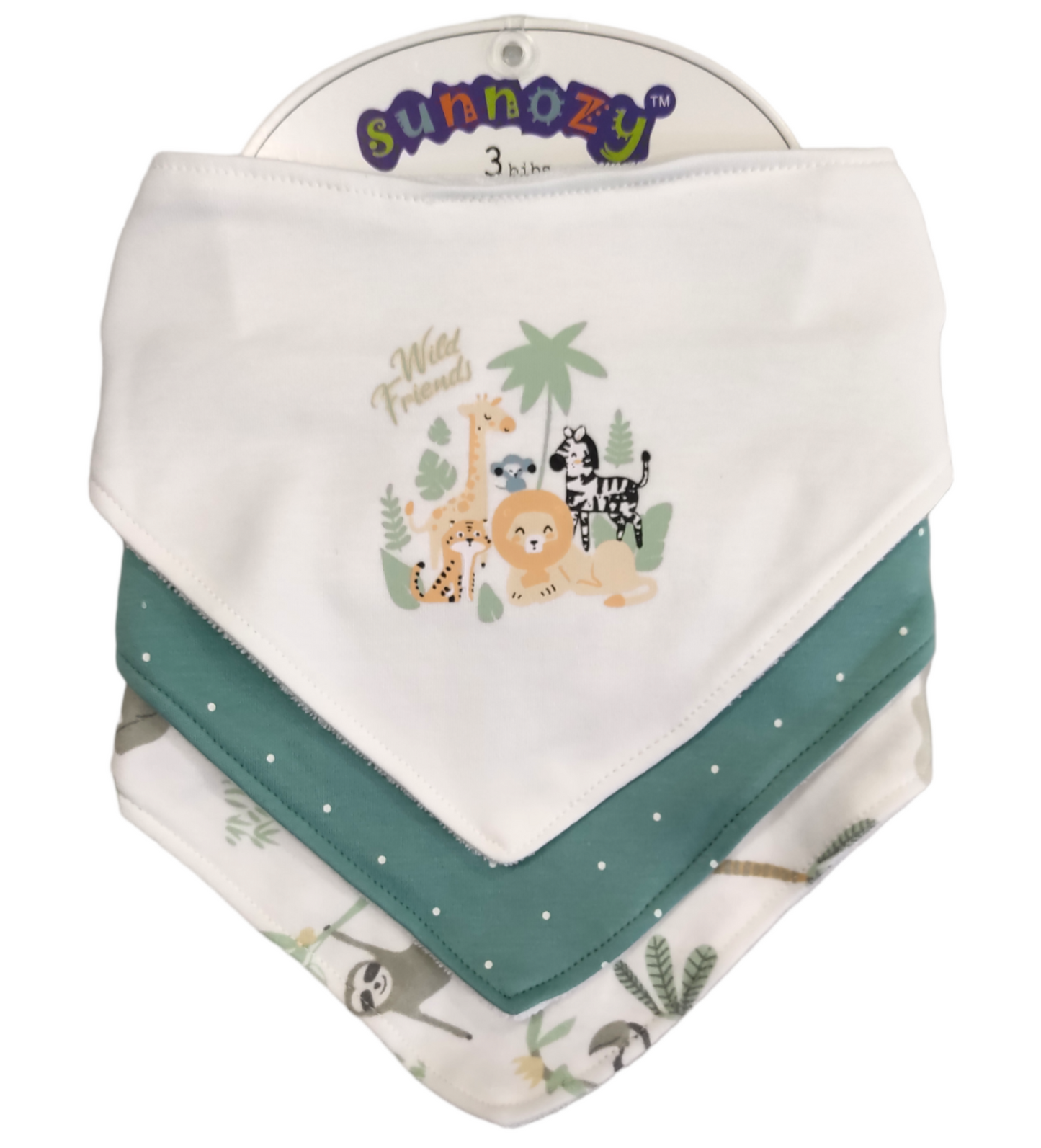 Bavaglino a Bandana Confezione Tre Pezzi Tris Neonato Neonata Sunnozy