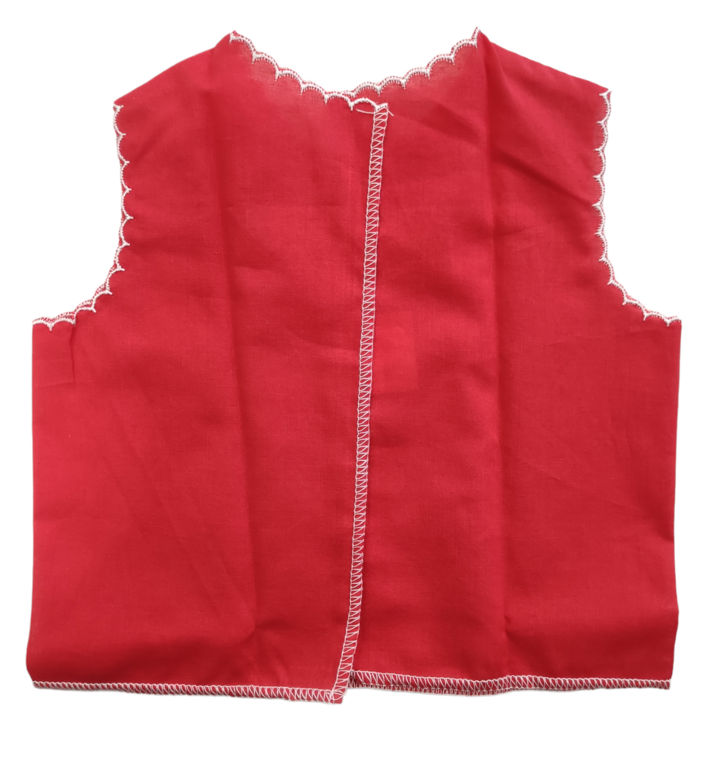 Camicina della Fortuna Cotone Rosso Con Bordi Bianchi Neonato Neonata Culla Porta Fortuna
