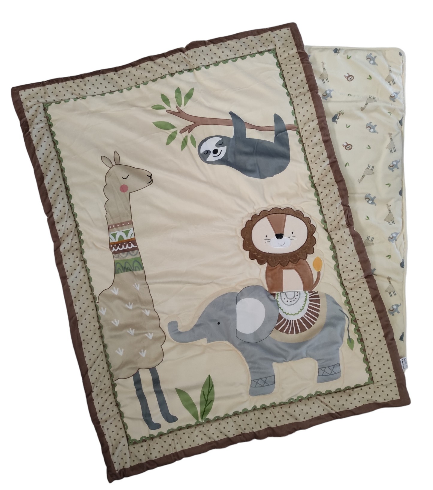 Set Invernale Completo Culla Con Coperta in Pile Piumone Ricamato Cuscino e Peluche Neonato