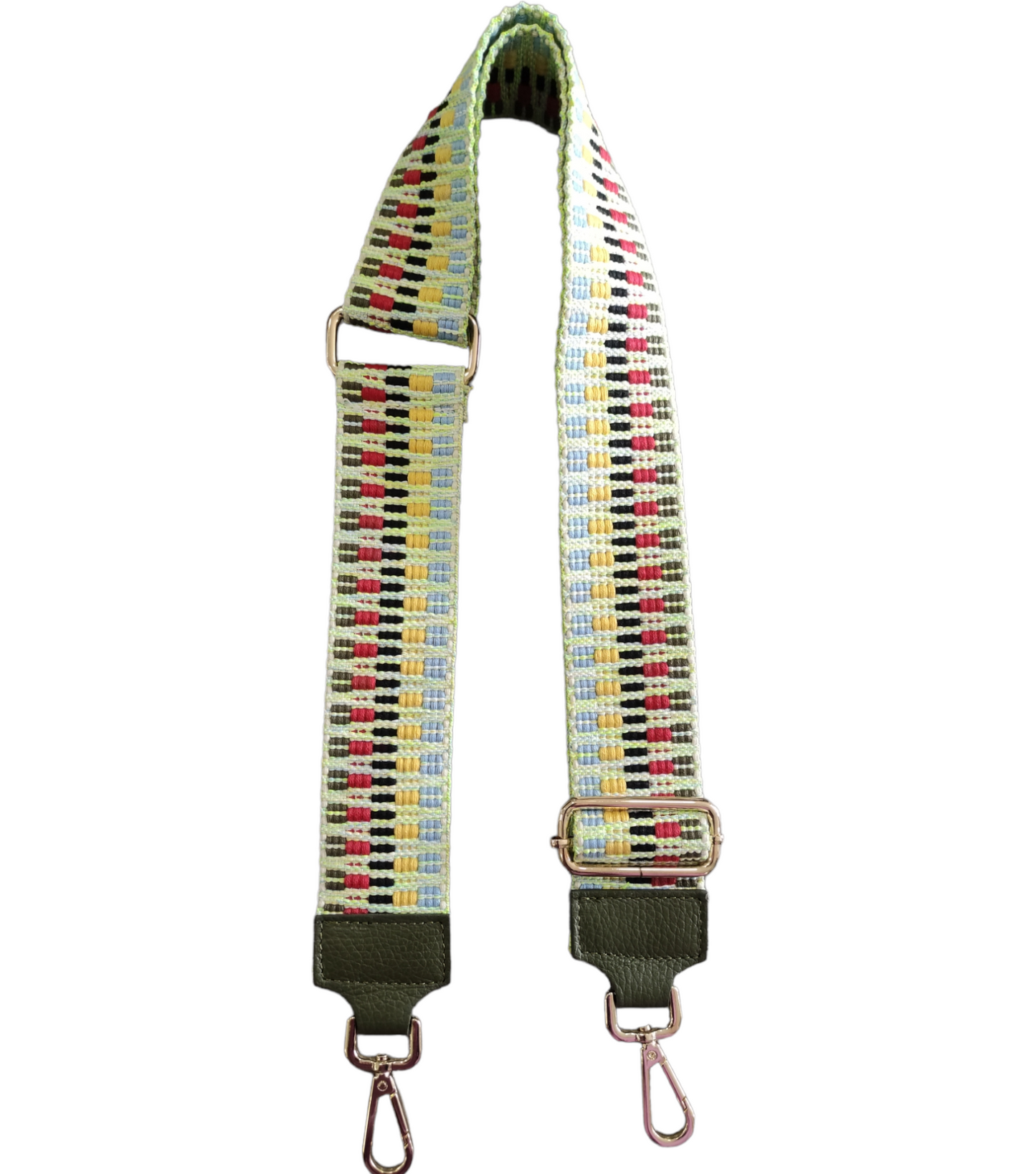Tracolla Per Borsa Donna e Pochette in Vera Pelle Colorata con Inserti Dorati