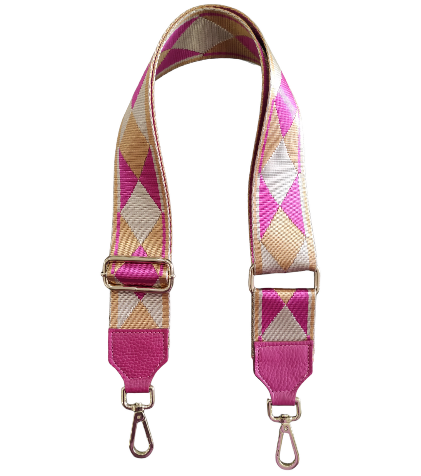 Tracolla Per Borsa Donna e Pochette in Vera Pelle Colorata con Inserti Dorati