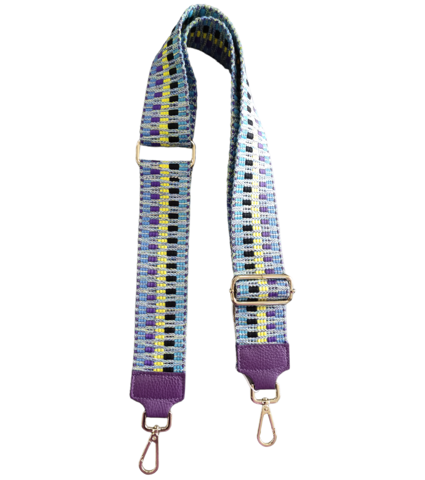 Tracolla Per Borsa Donna e Pochette in Vera Pelle Colorata con Inserti Dorati