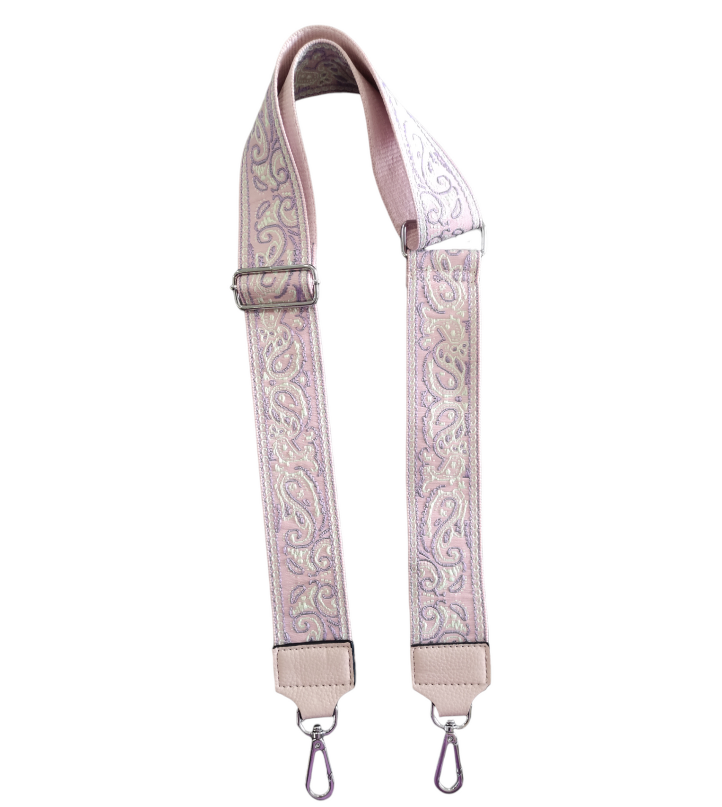 Tracolla Per Borsa Donna e Pochette in Vera Pelle Colorata con Inserti Argentati
