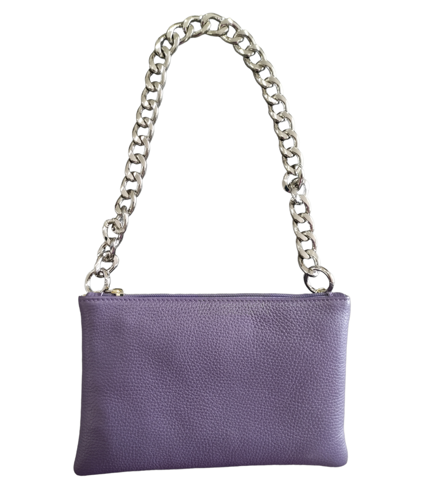 Tracolla Classica a Catena per Borsa Donna Pochette Metallo Colore Argentato
