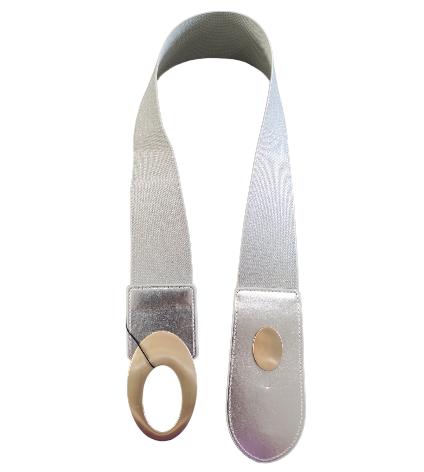 Cintura Donna Elastica in Vita con Fibbia in Metallo Dorata