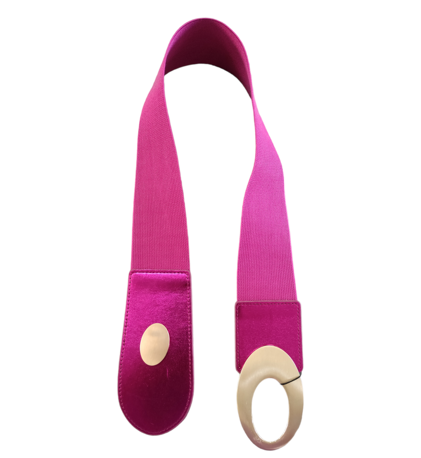 Cintura Donna Elastica in Vita con Fibbia in Metallo Dorata