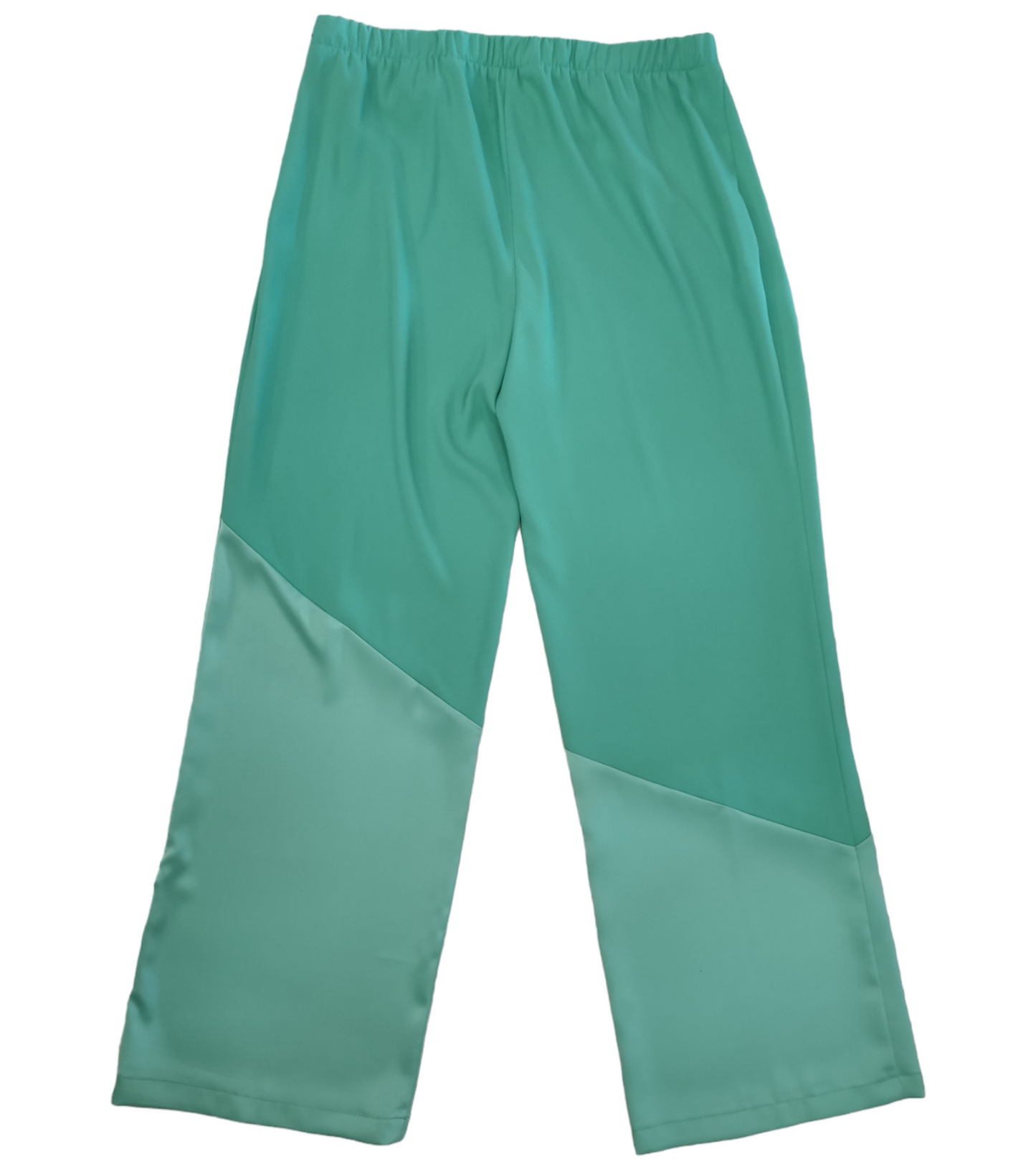 Pantalone Donna e Donna Curvy Elegante Ampio in Crepe Lucido e Opaco Taglio Asimmetrico