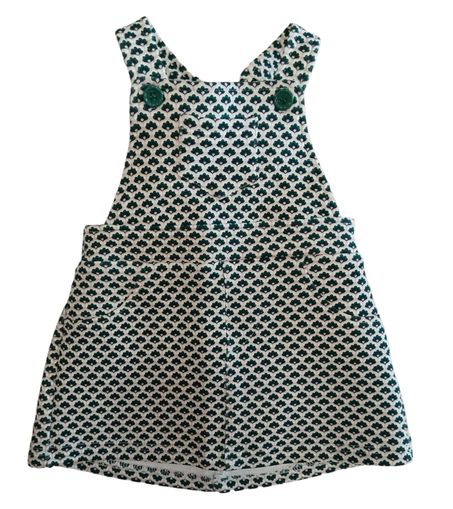 Salopette Vestitino con Fiocco sul Retro Stampata Fantasia Geometrica Ativo Kids Bambina 6-36 Mesi