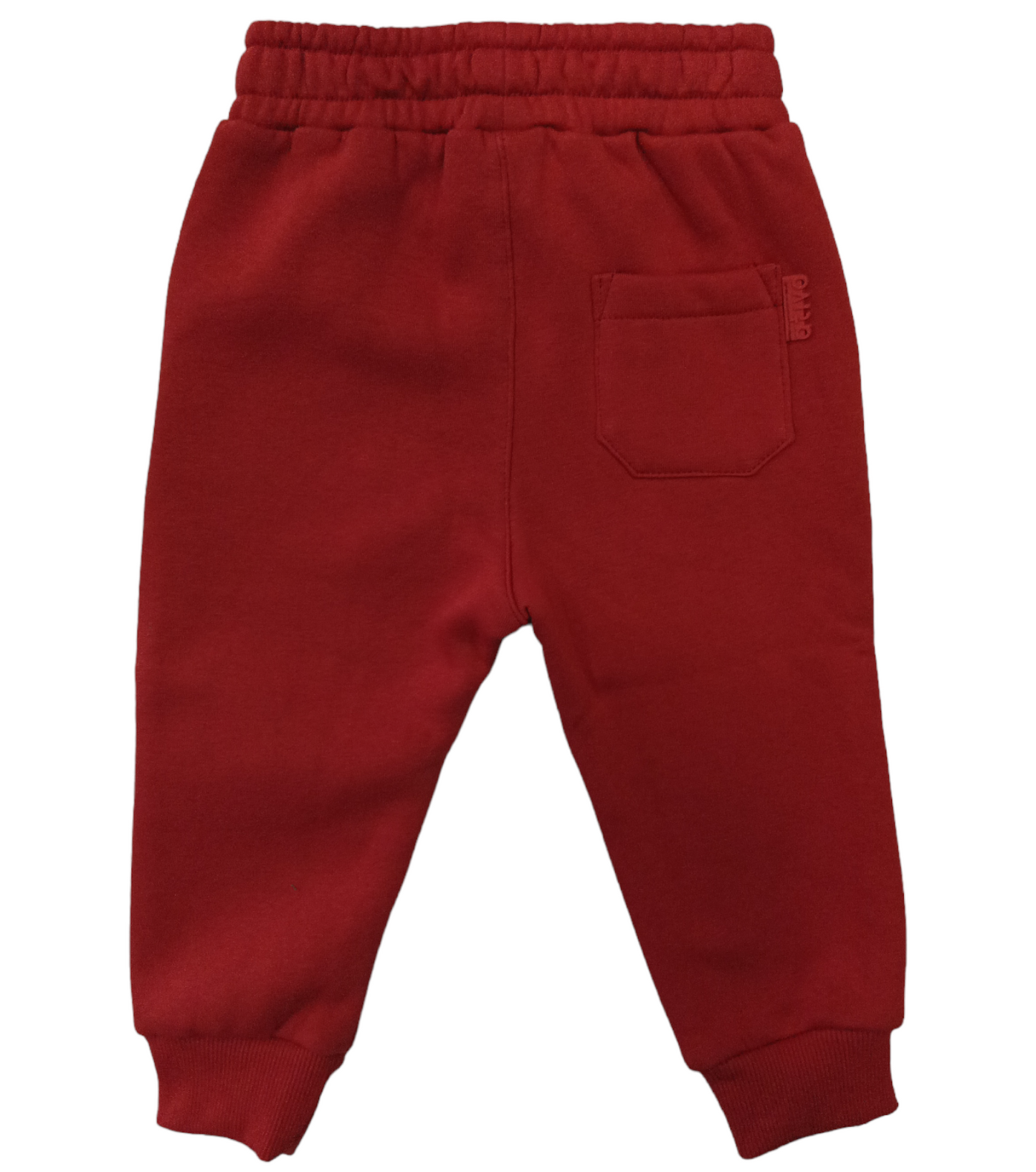 Pantalone Tuta Color Ruggine Felpato con Tasche Grandi Ativo Kids Bambino 12-36 Mesi
