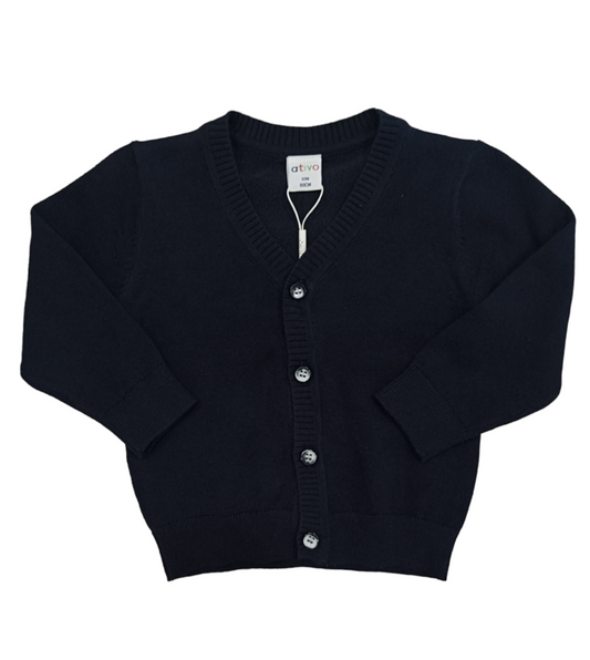 Cardigan Lavorato a Maglia Colore Blu Scuro con Bottoni Ativo Kids Bambino 6-36 Mesi