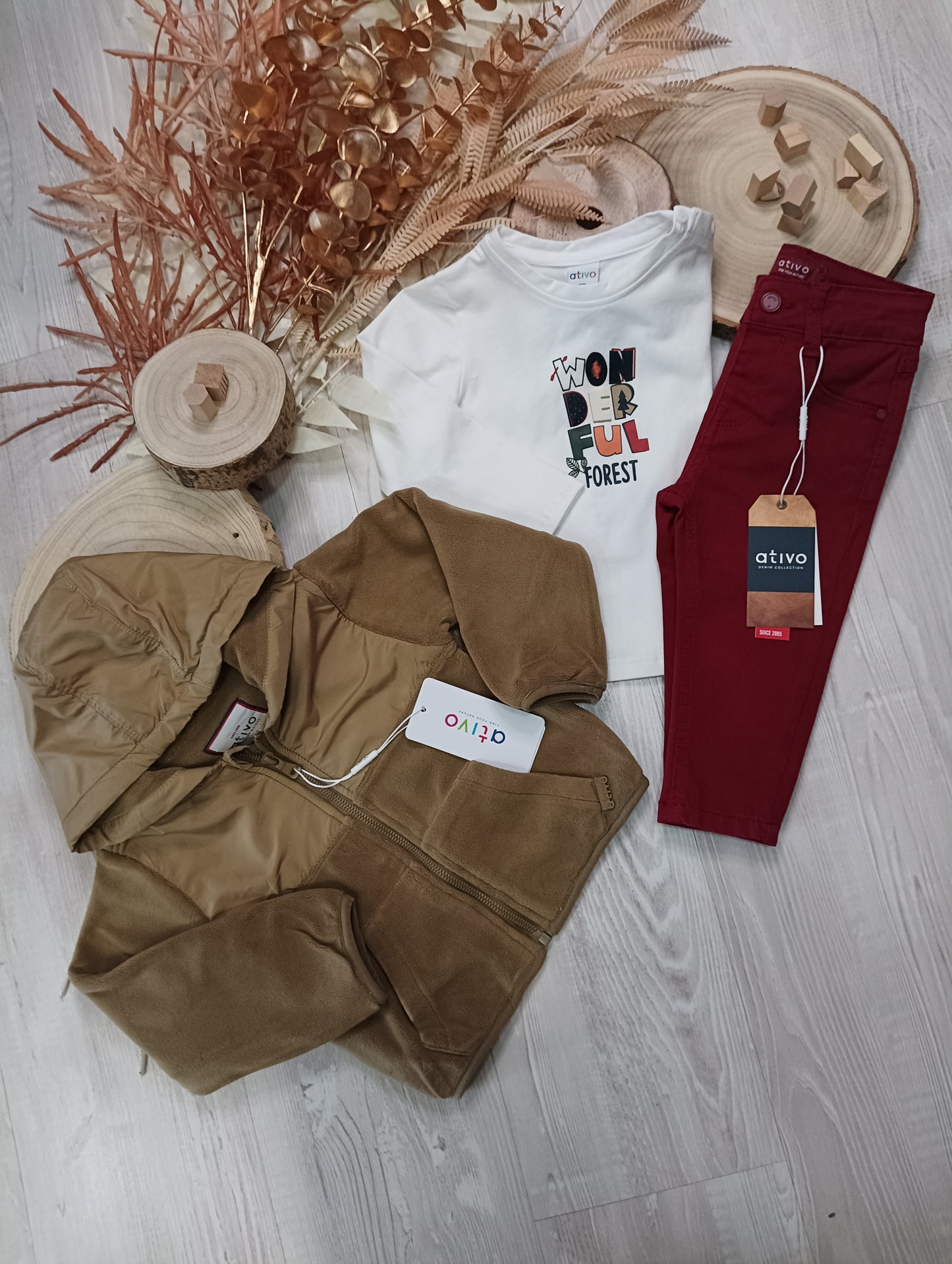 Giubbino in Pile Felpa Con Cappuccio in Doppio Tessuto Interno Pile Color Lampo Ativo Kids Bambino 12-36 Mesi