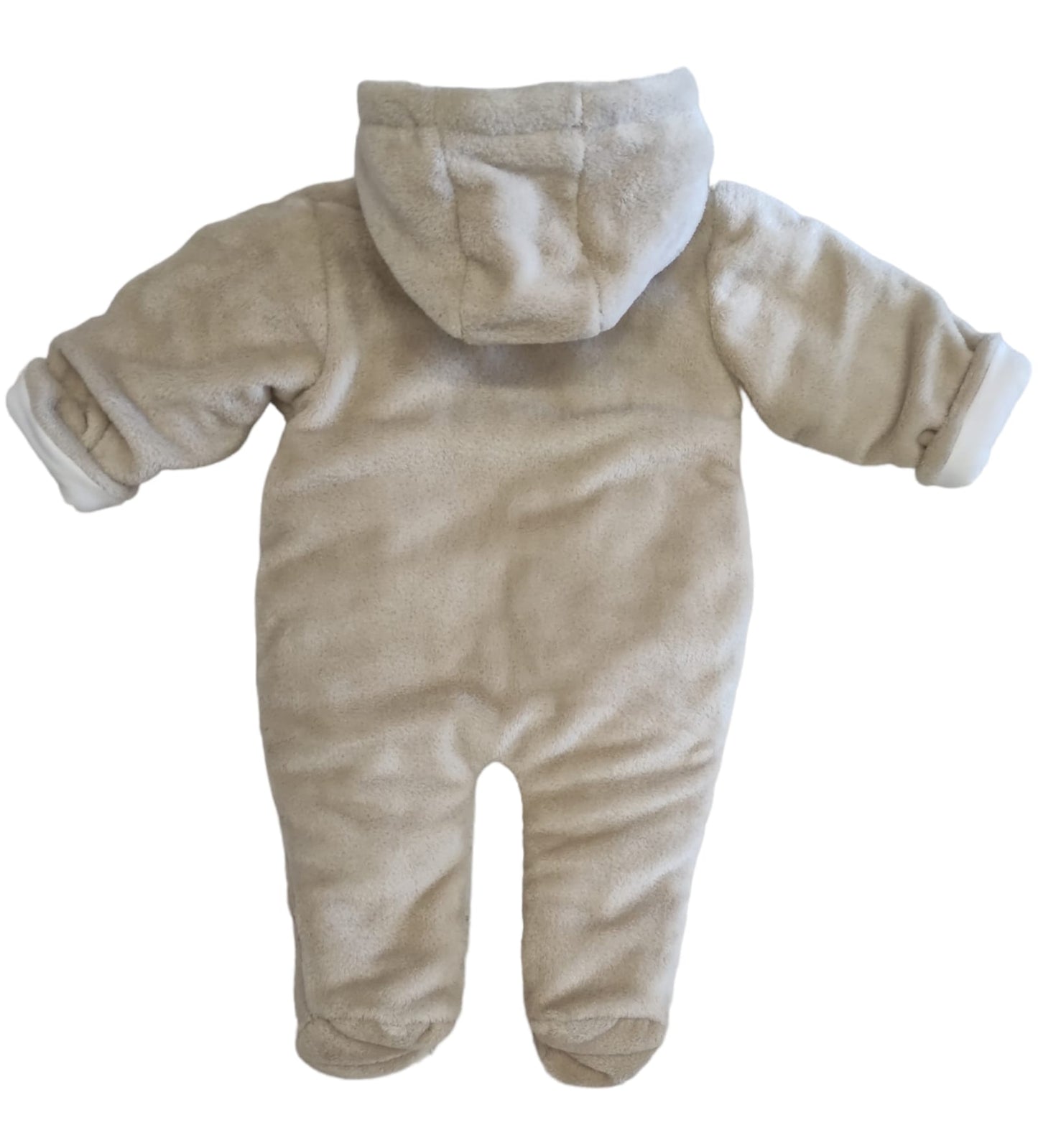 Eskimo Tuta Invernale Beige Imbottita Neonato/a con Cappuccio Doppia Lampo Sardon 3-6 Mesi