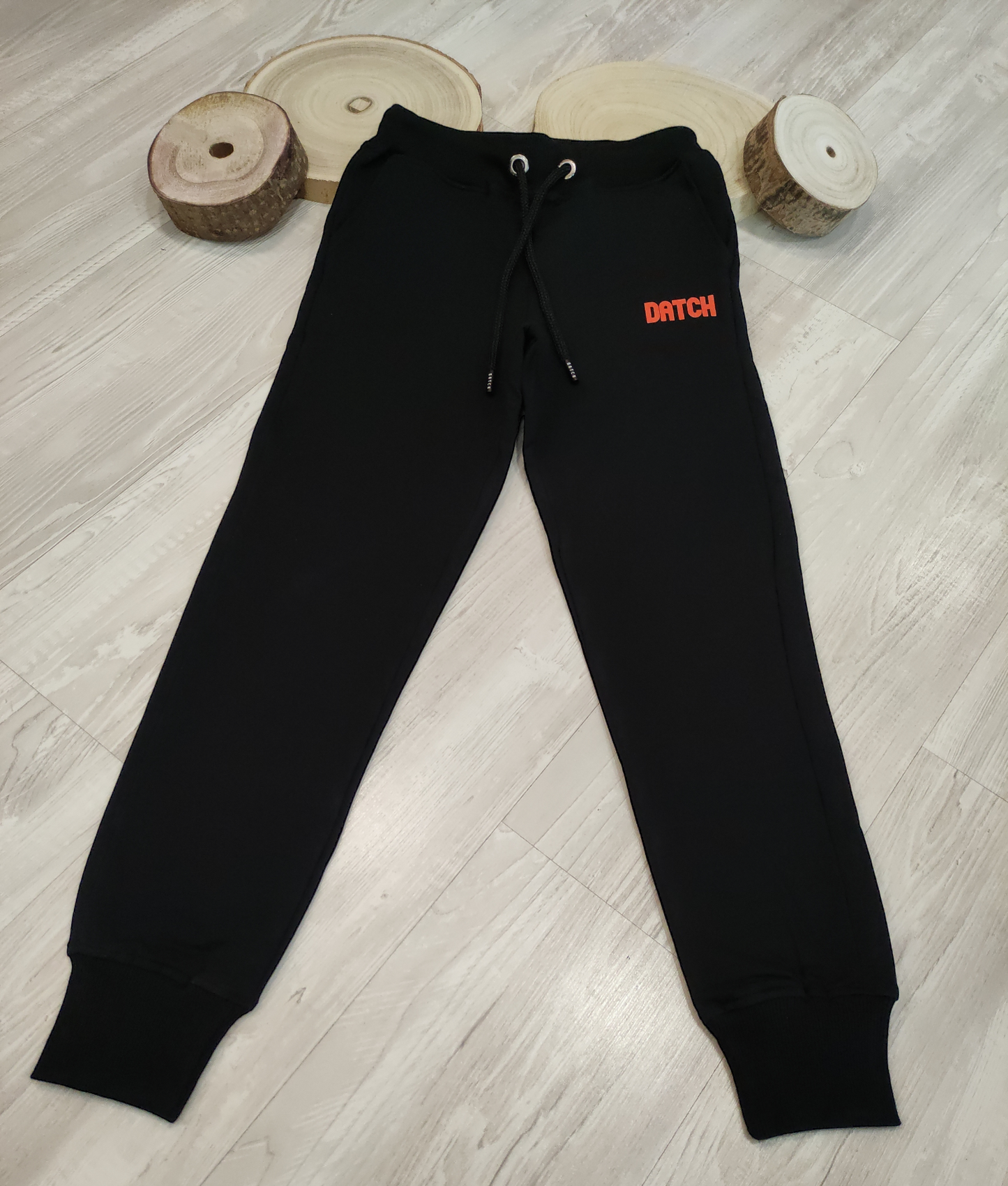 Pantalone Tuta Felpato Nero con Vita Elastica DATCH Ragazzo Taglie M - XXL 10-16 Anni