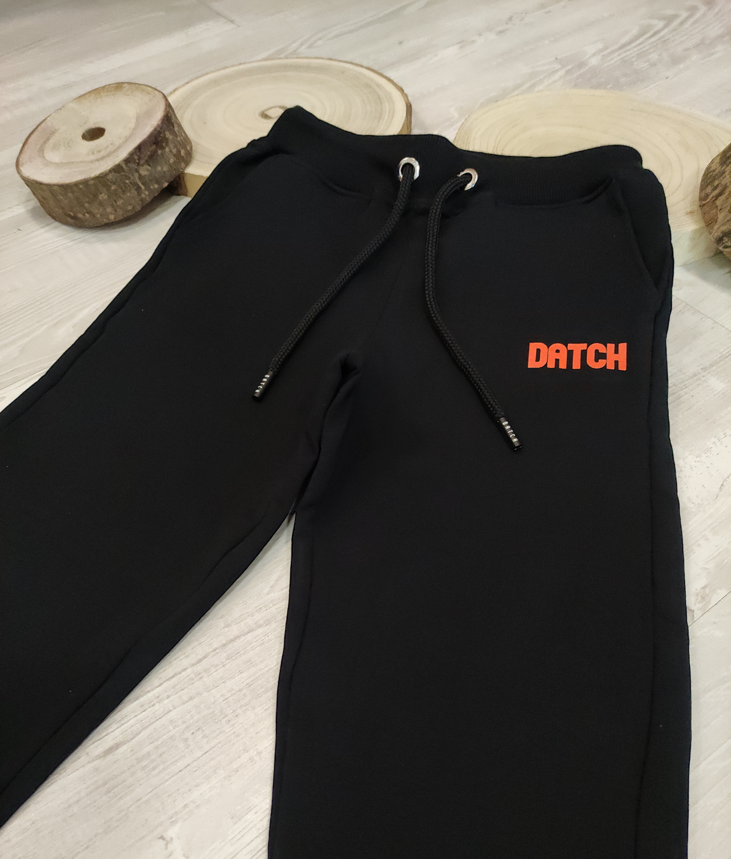 Pantalone Tuta Felpato Nero con Vita Elastica DATCH Ragazzo Taglie M - XXL 10-16 Anni