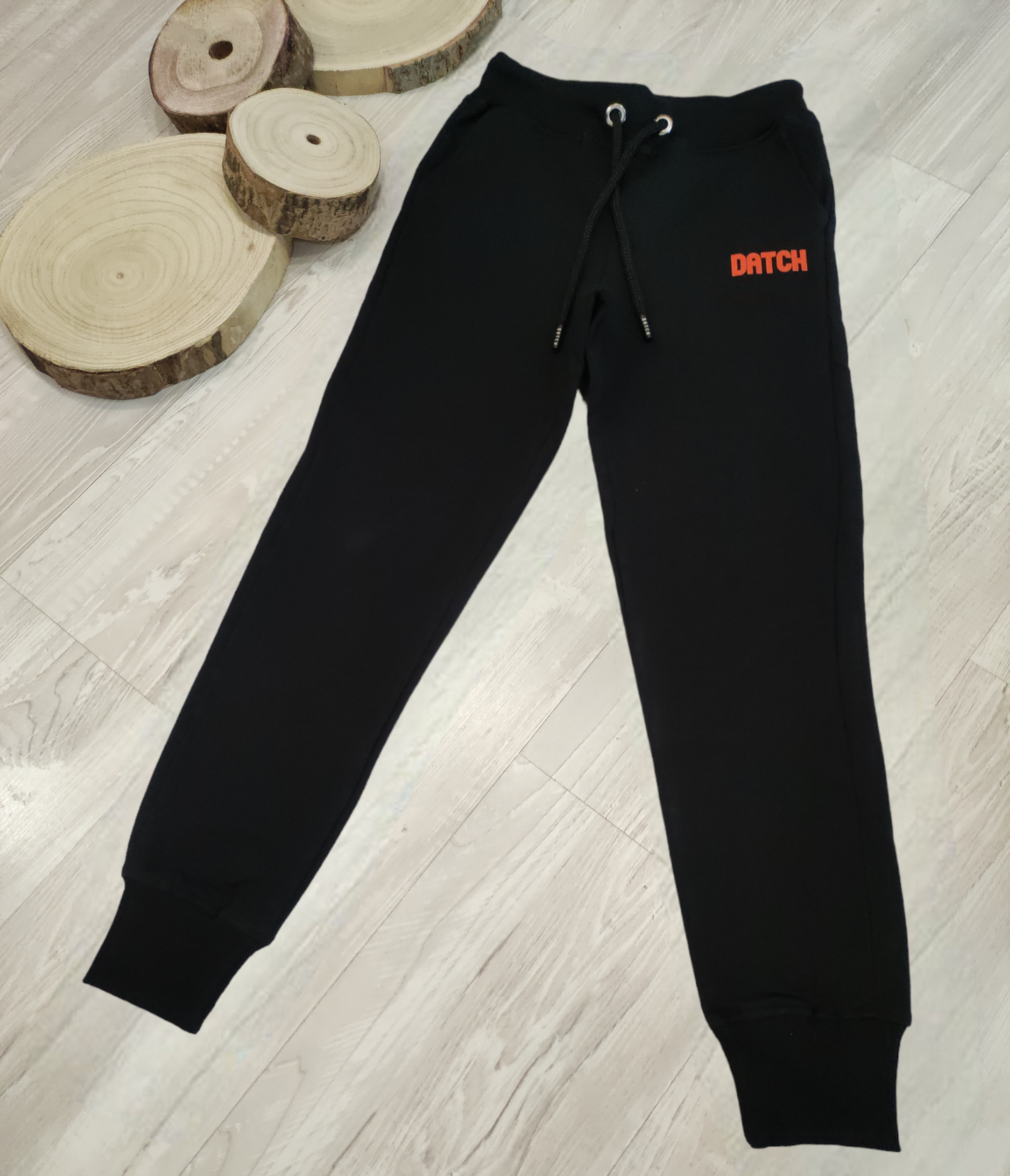 Pantalone Tuta Felpato Nero con Vita Elastica DATCH Ragazzo Taglie M - XXL 10-16 Anni