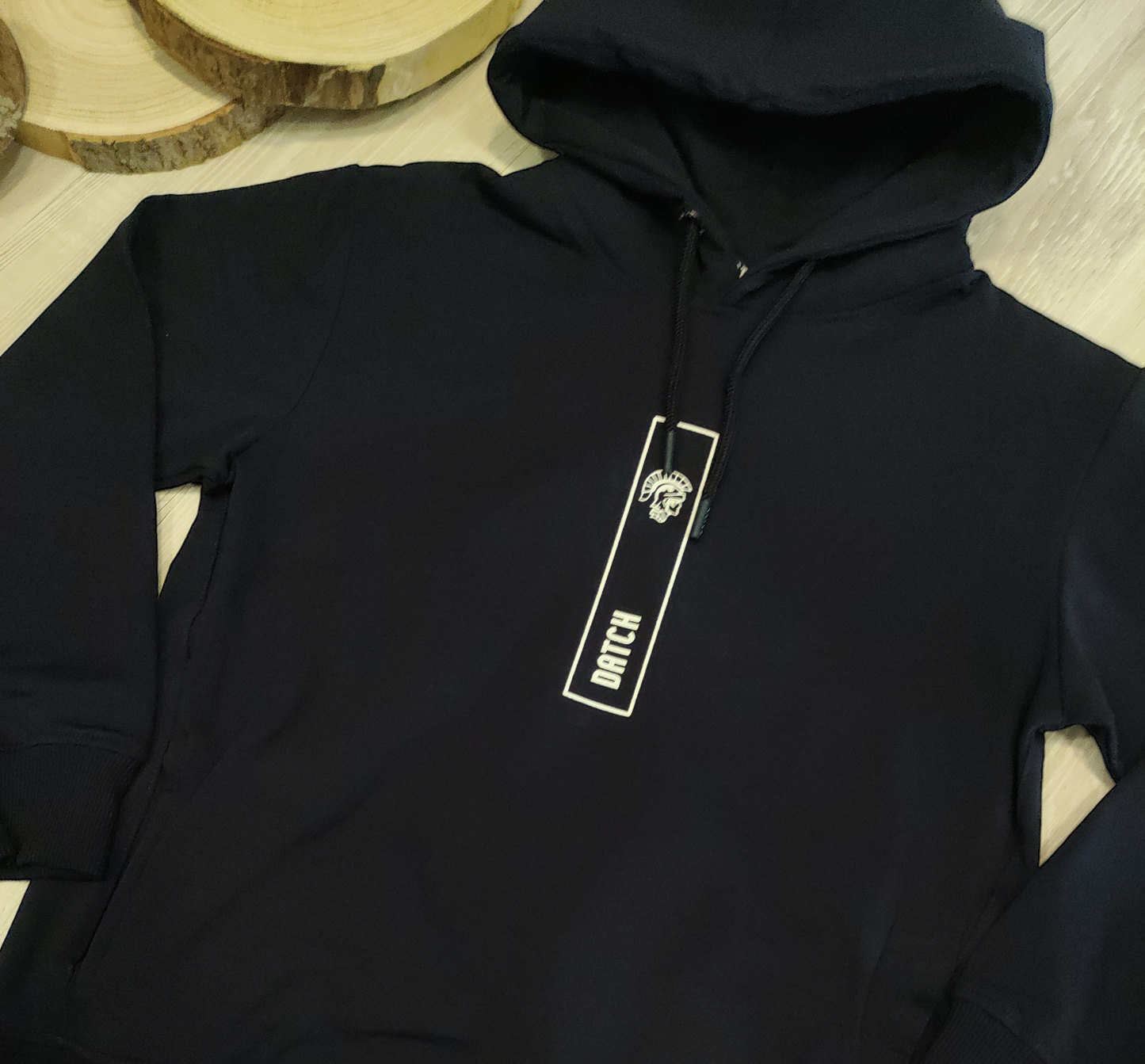 Felpa Chiusa in Tessuto Felpato Blu Scuro Interno con Cappuccio DATCH Ragazzo M - XXL 10-16 Anni