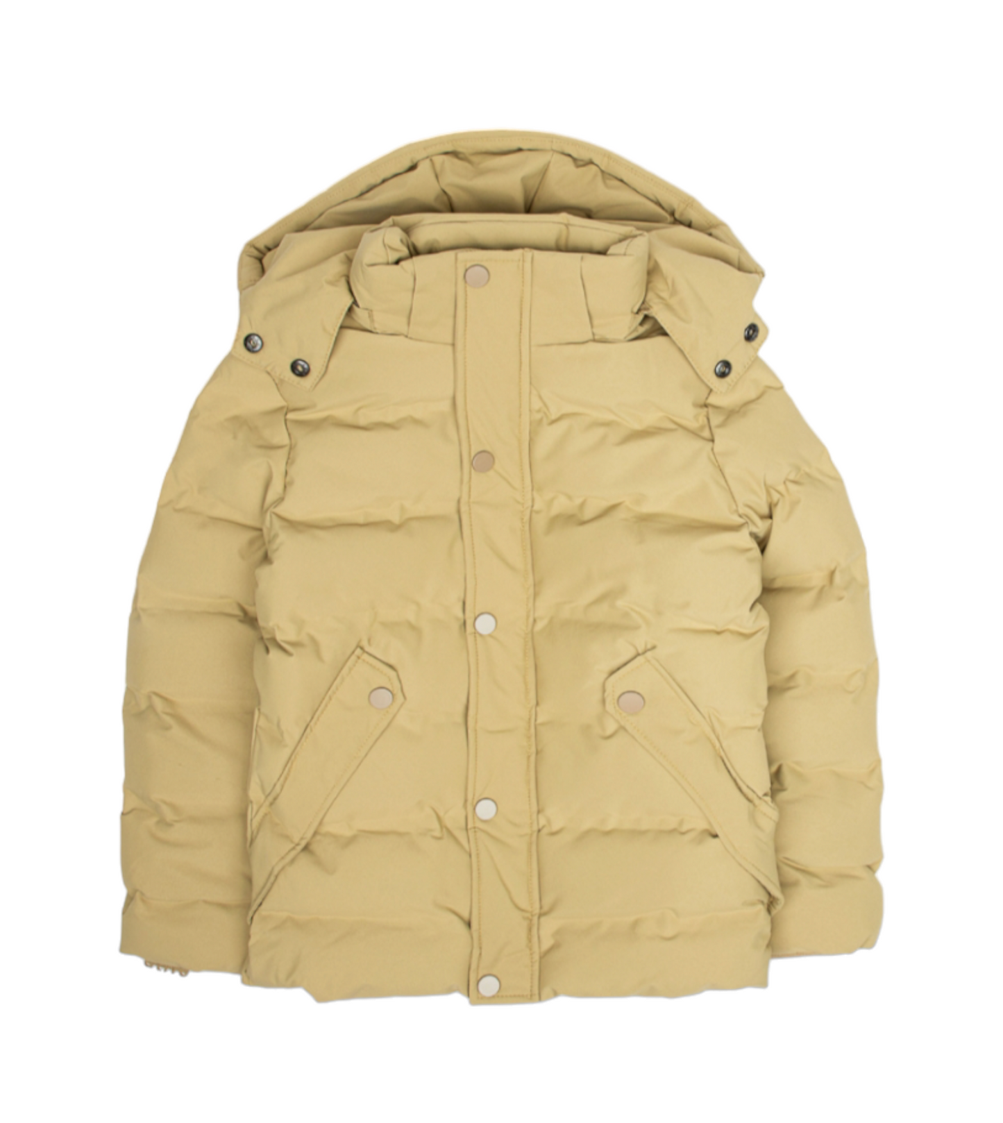 Piumino Beige con Cappuccio Removibile Interno Pelliccetta di Pile Chiusura Cerniera Nascosta con Polsini a Coste Ativo Kids Bambino/Ragazzo 4-16 Anni