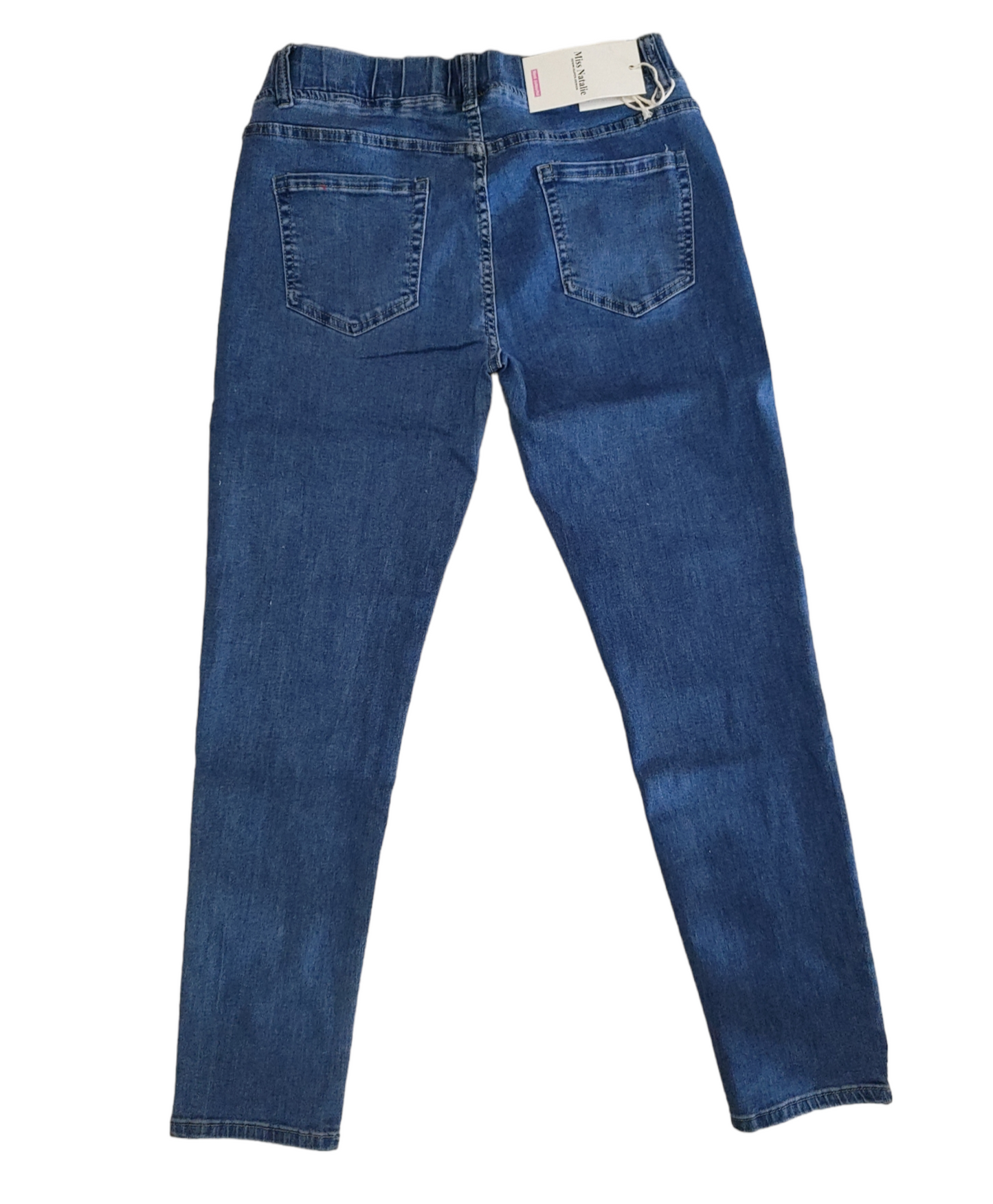 Jeans Donna Modello Elasticizzato Cinque Tasche e con Elastico in Vita