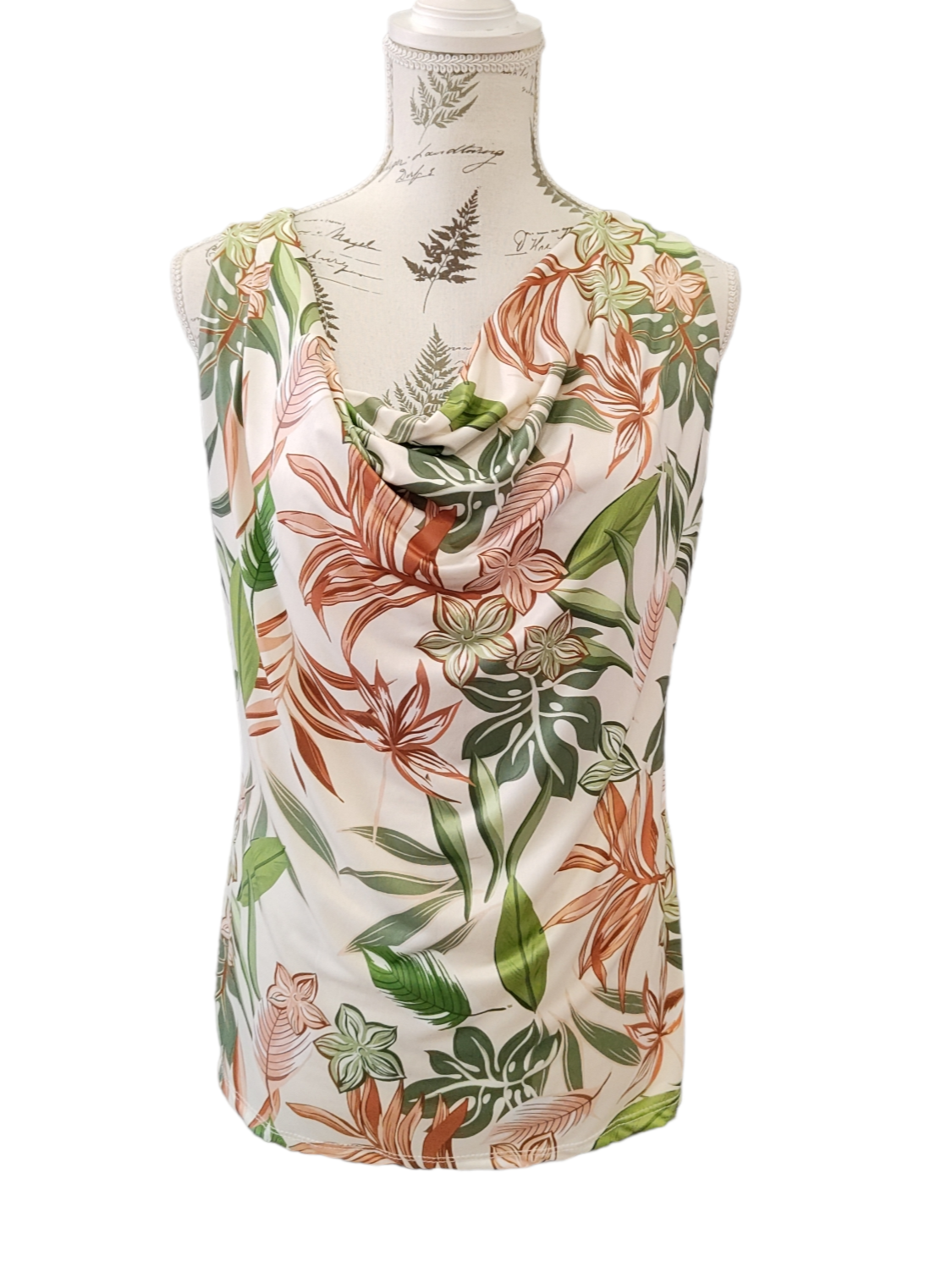 Top in Maglina a Fantasia con Scollo a Cappuccio