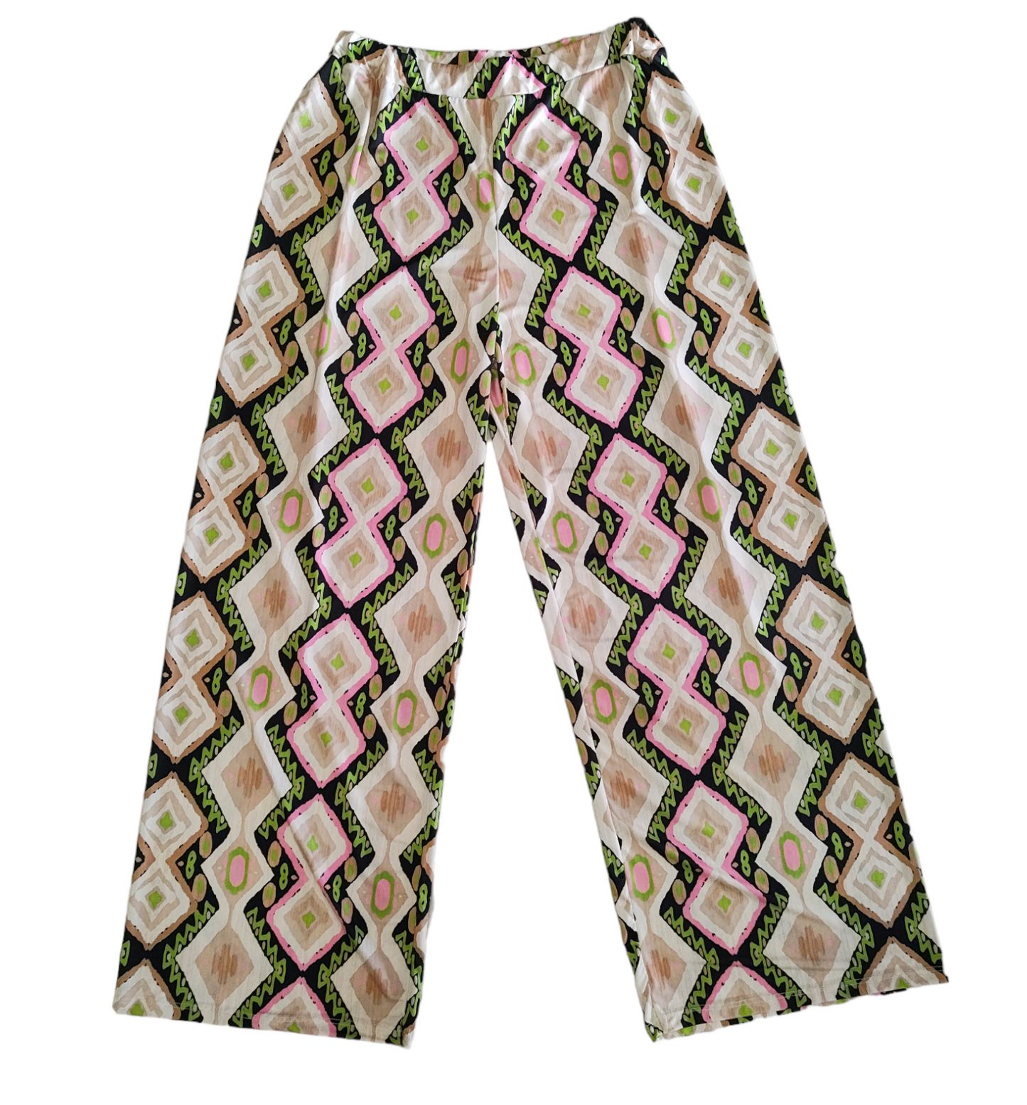 Pantalone Donna Palazzo in Jersey di Maglina Varie Fantasie