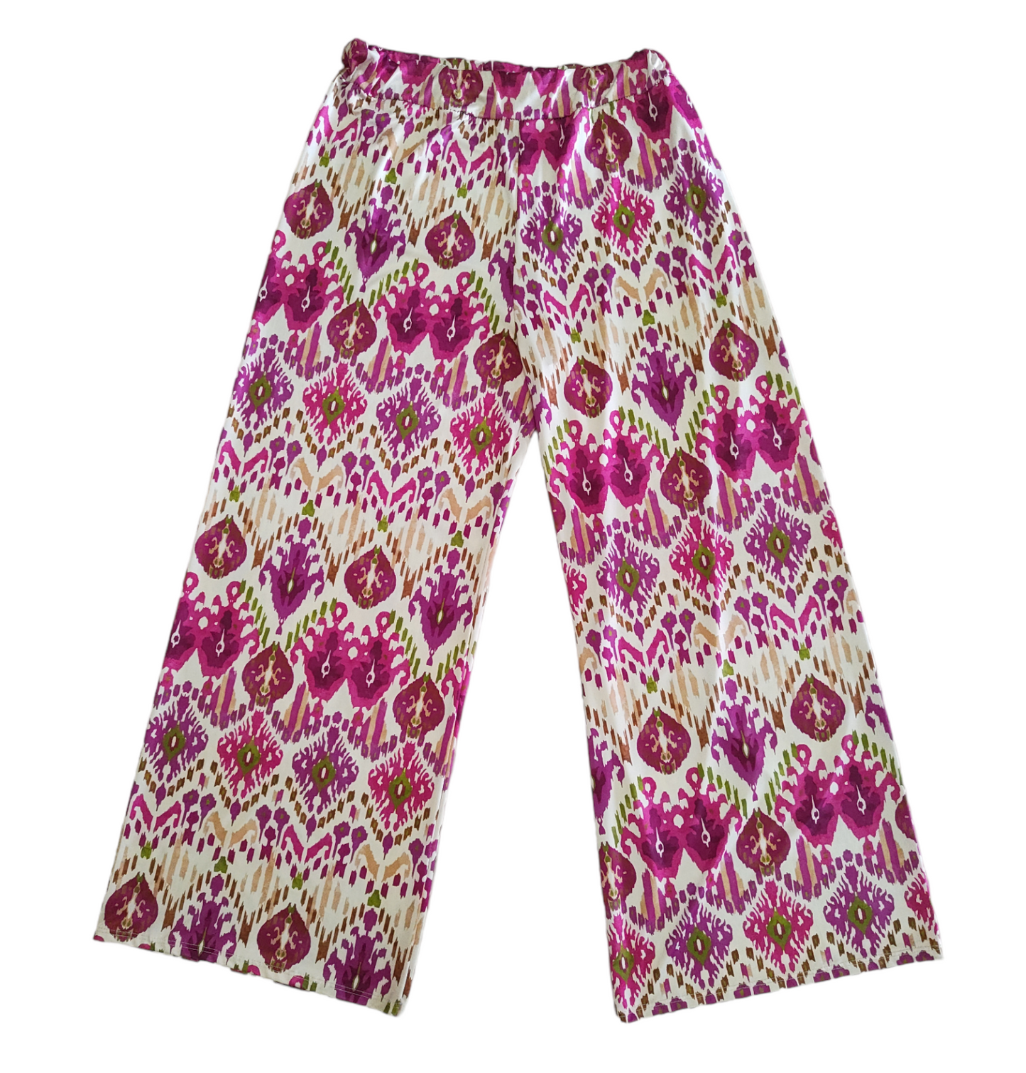 Pantalone Donna Palazzo in Jersey di Maglina Varie Fantasie