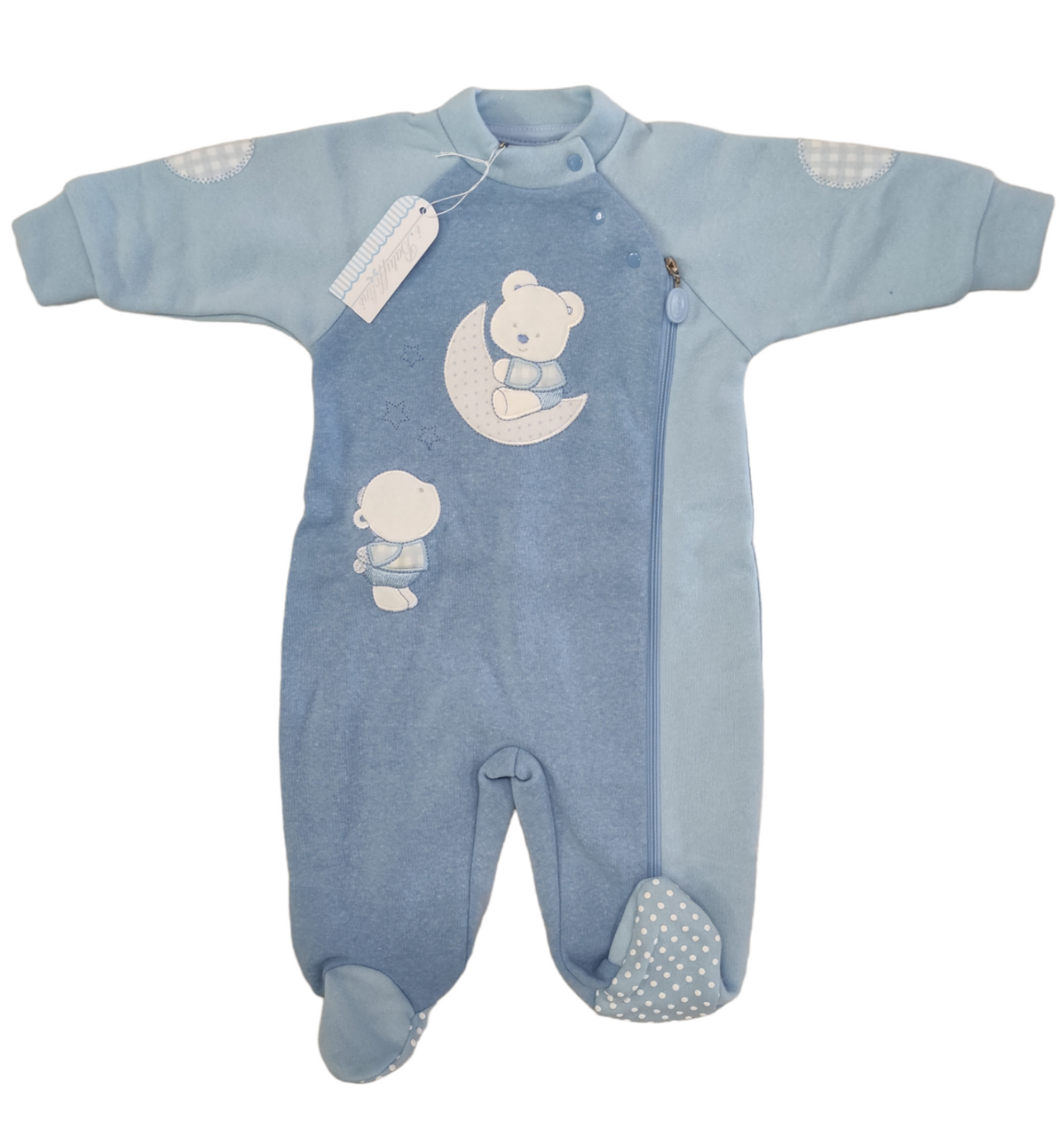 Pigiamone Intero Invernale Chiusura Lampo Piedini Antiscivolo Bambino 6 Mesi Batuffolini