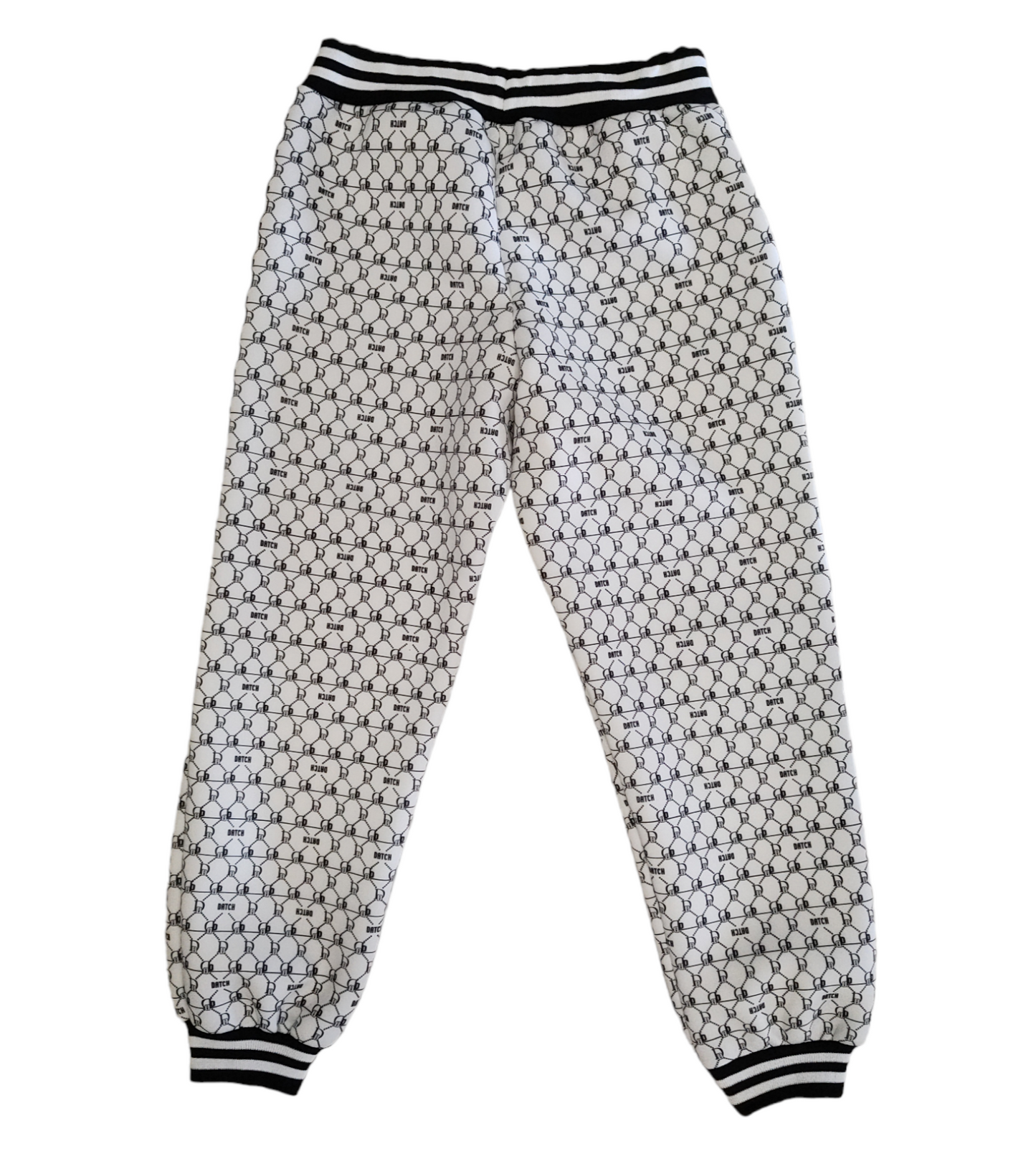 Giubbino Felpa Bianco e Nero Cropped in Jersey Scuba con Zip Stampato Fantasia DATCH