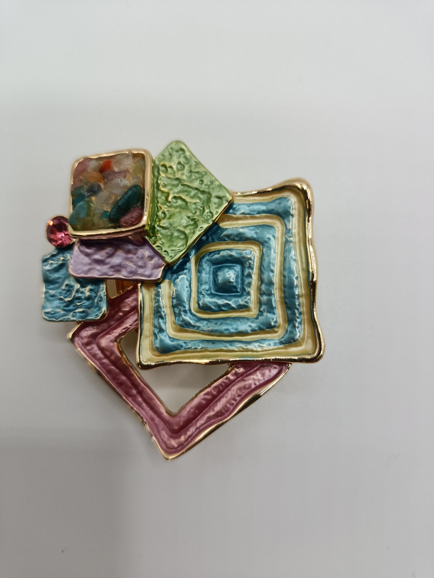 Spilla Calamitata Decorativa senza Ago perché Provvista di una Potente Calamita - colore blu e jeans