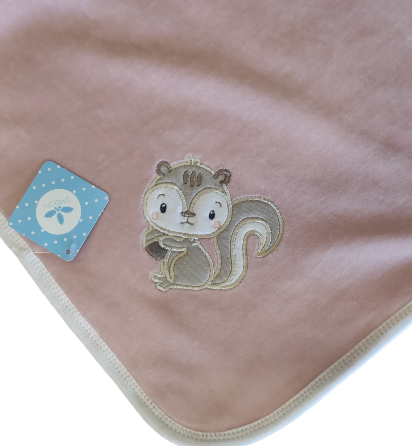 Coperta Invernale Imbottita in Ciniglia Rosa Antico 77x74 cm Neonata Culla Carrozzina Sardon