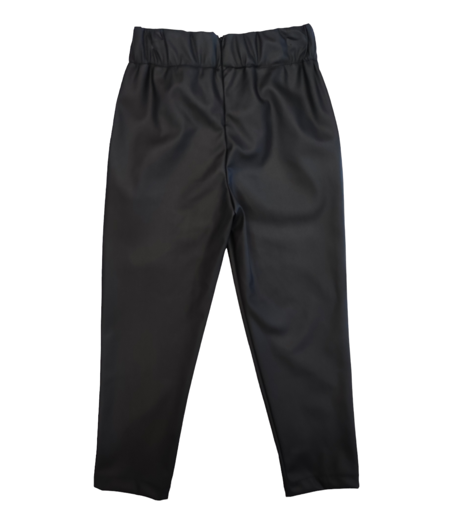 Pantalone Nero In Similpelle con Piega sul Davanti Naida Ragazza Taglie 34-44