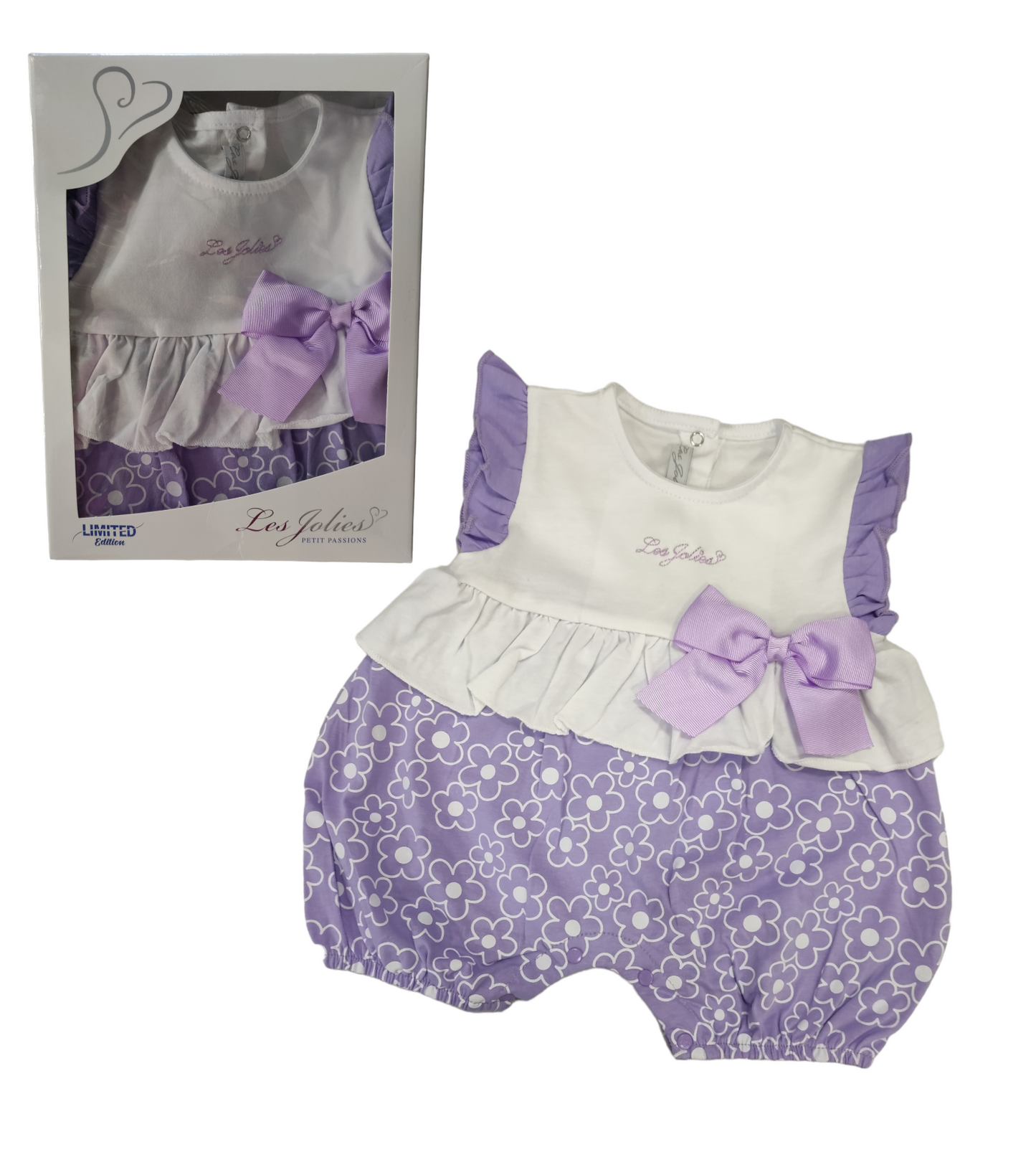 Pagliaccetto Estivo Neonata Bambina 1/3 - 6/9 Mesi Les Jolies Limited Edition