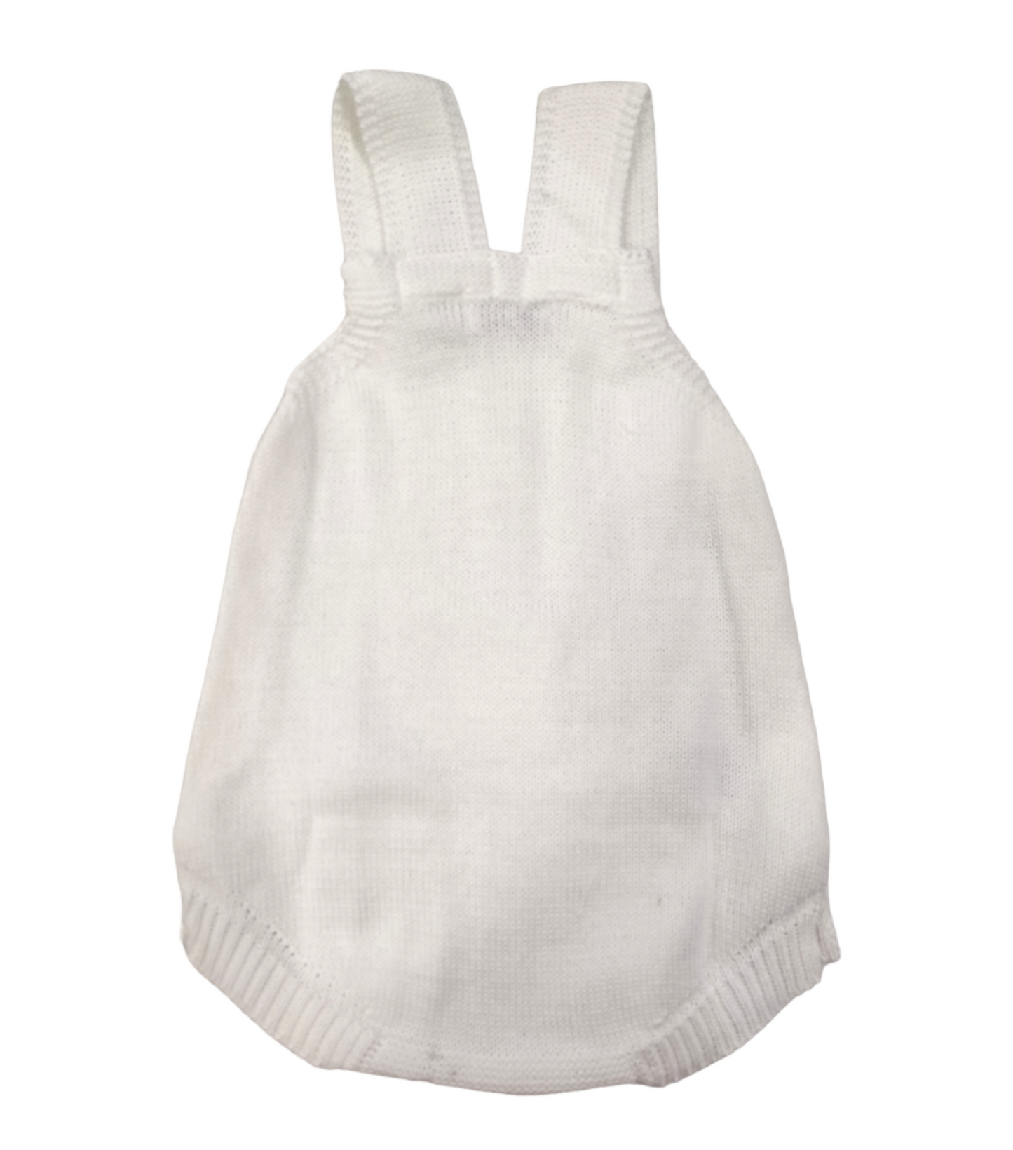 Pagliaccetto Panna Modello Salopette Cotone Estivo Bambino/Bambina 3/6 - 6/9 Mesi