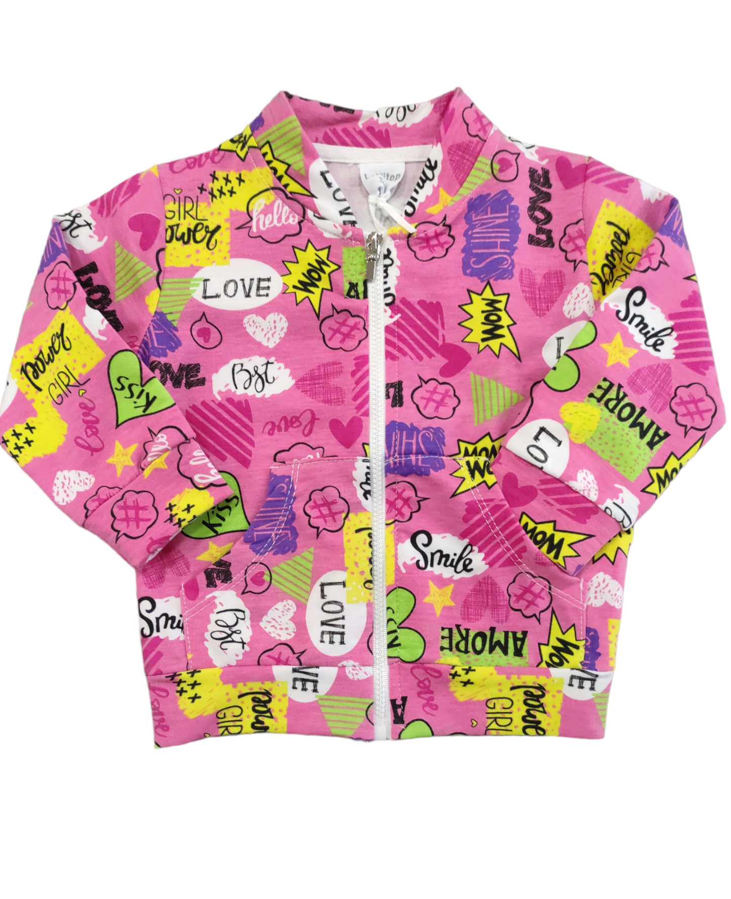 Tuta Primaverile Completa 3 Pezzi Felpa - T-shirt e Pantalone Bambina 12-36 Mesi