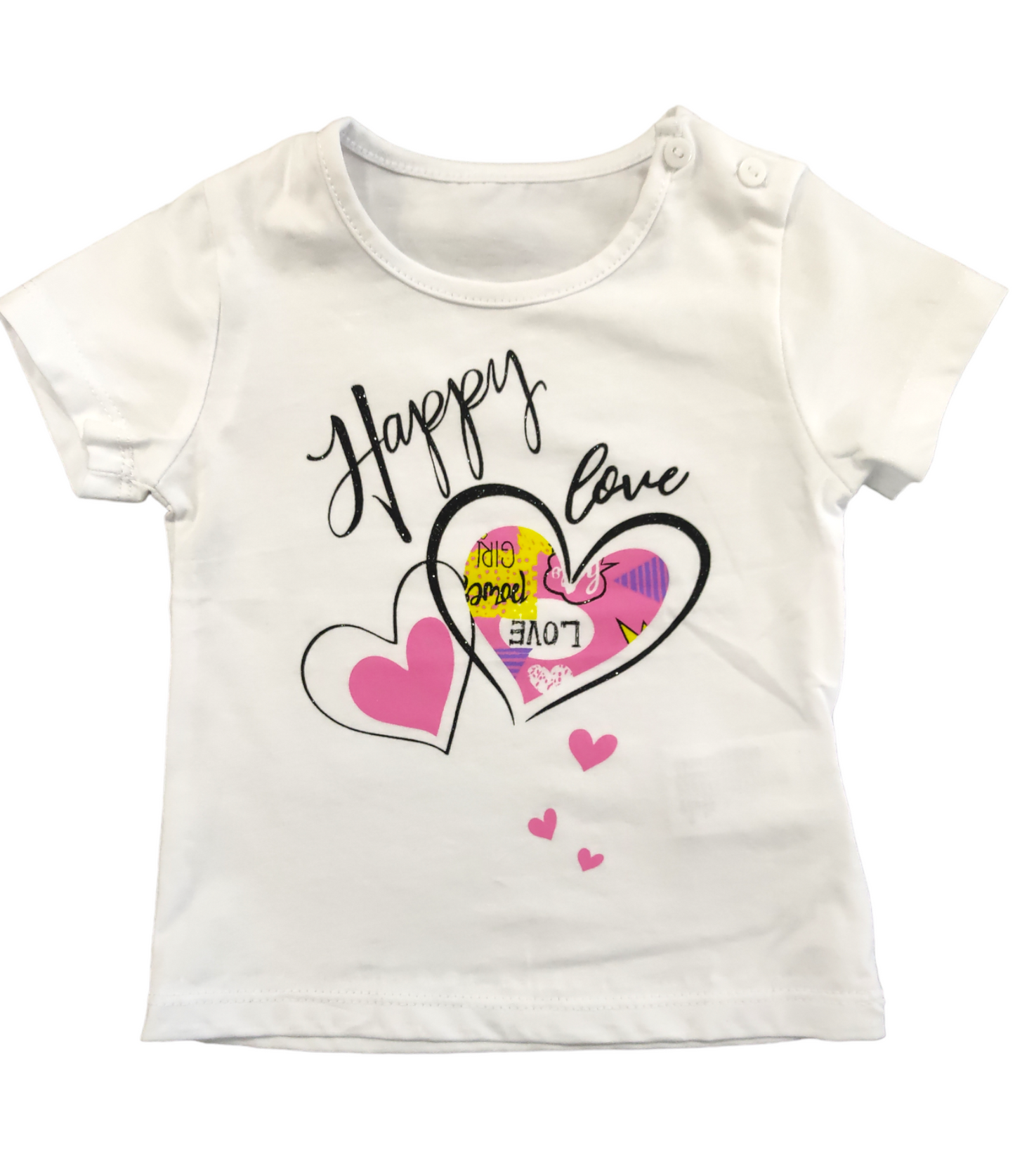 Tuta Primaverile Completa 3 Pezzi Felpa - T-shirt e Pantalone Bambina 12-36 Mesi