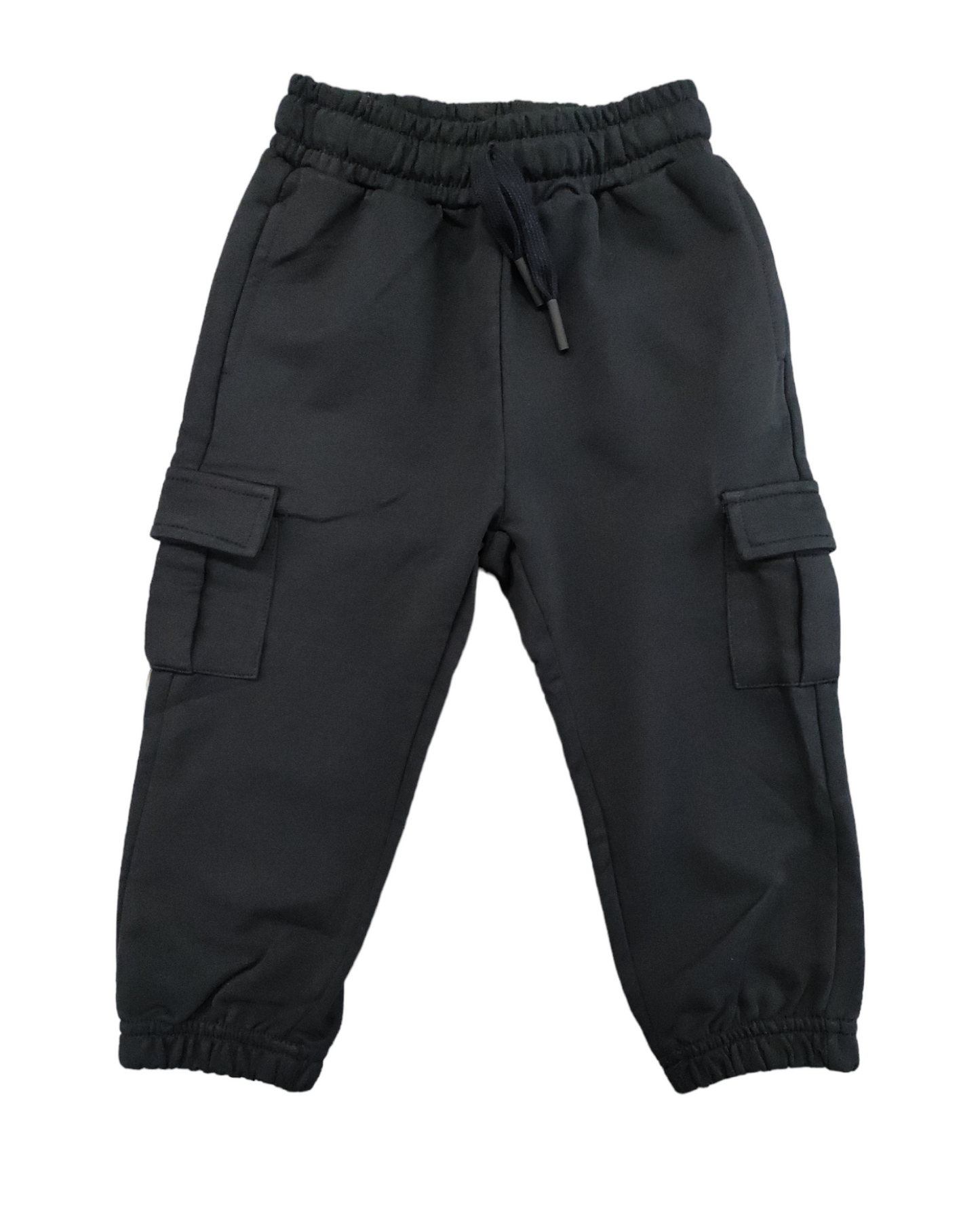 Pantalone Tuta Modello Cargo Garzato Primaverile Tinta Unita Unisex Bambini 6-36 Mesi