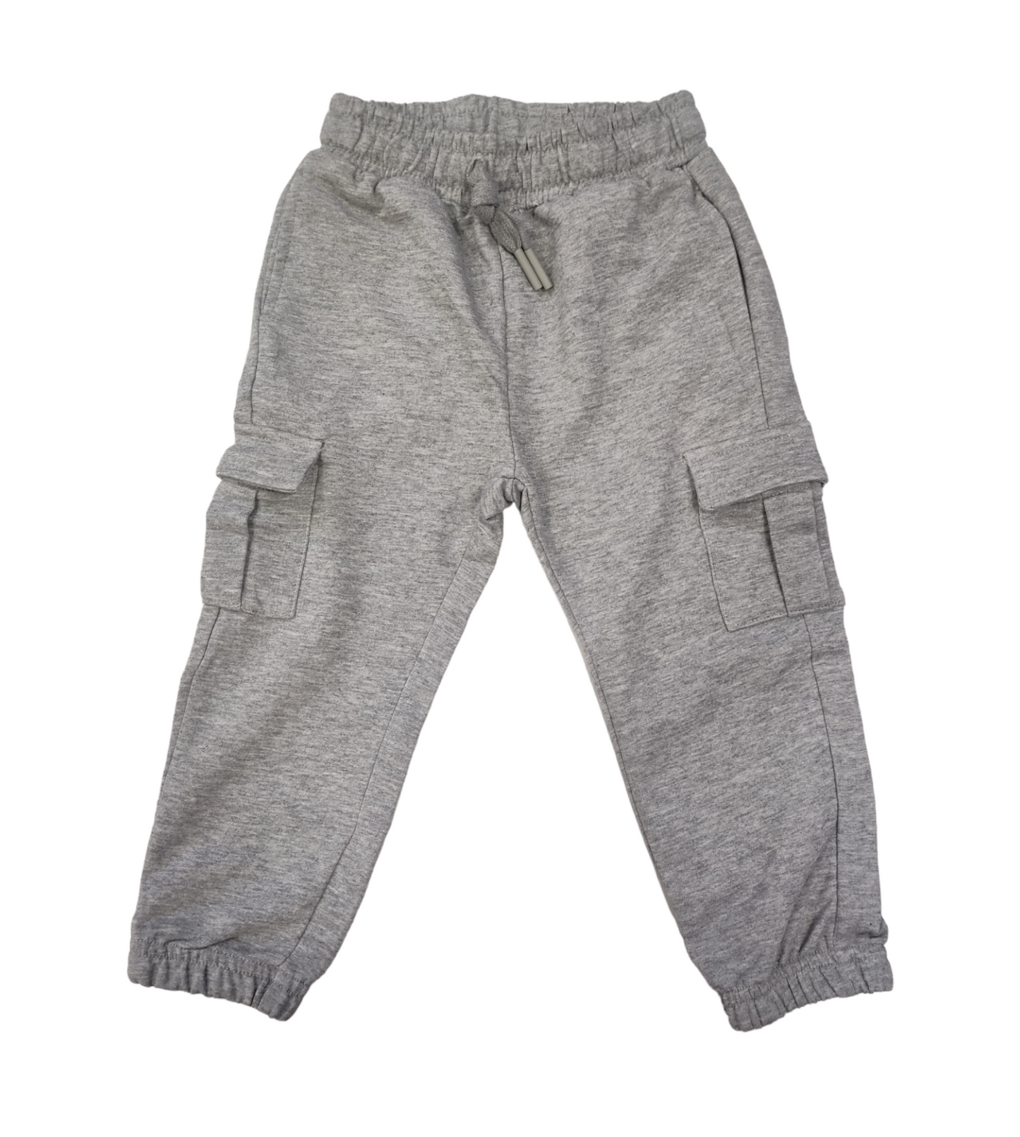 Pantalone Tuta Modello Cargo Garzato Primaverile Tinta Unita Unisex Bambini 6-36 Mesi