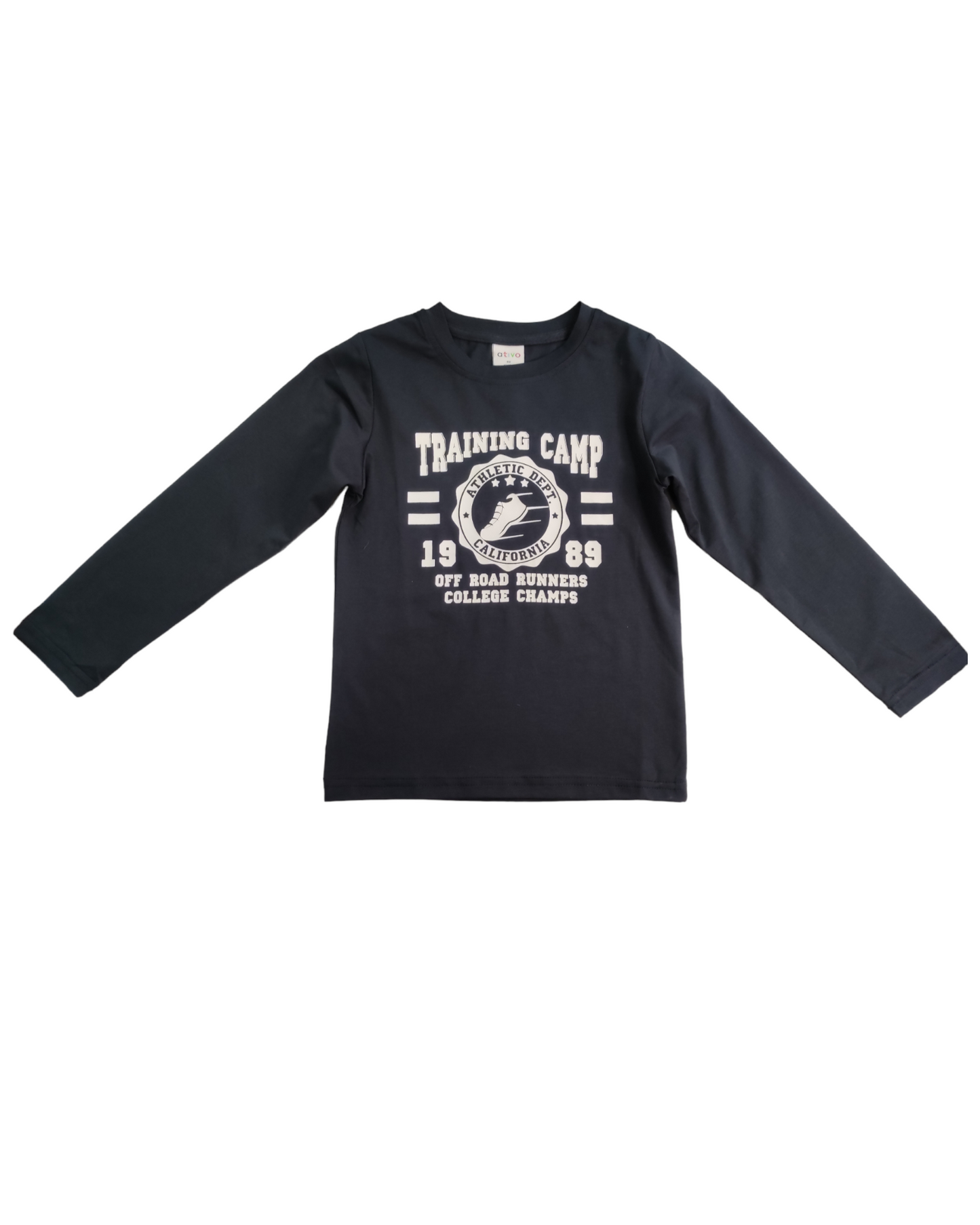 T-shirt Cotone Primaverile Manica Lunga Con Stampa Bambino 4-16 Anni