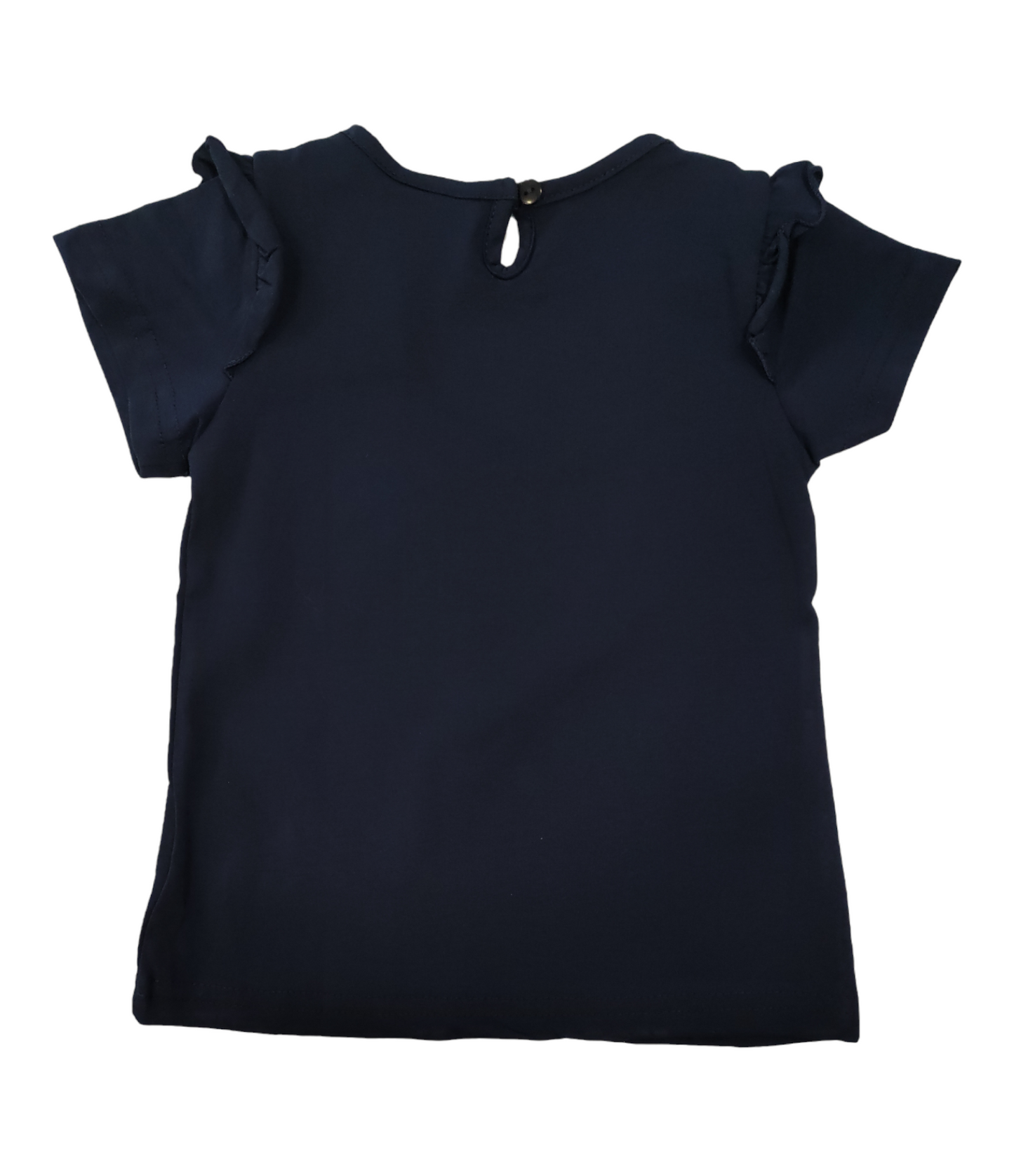 T-shirt Cotone Estiva Manica Corta Stampa Cuori Bambina 6-36 Mesi