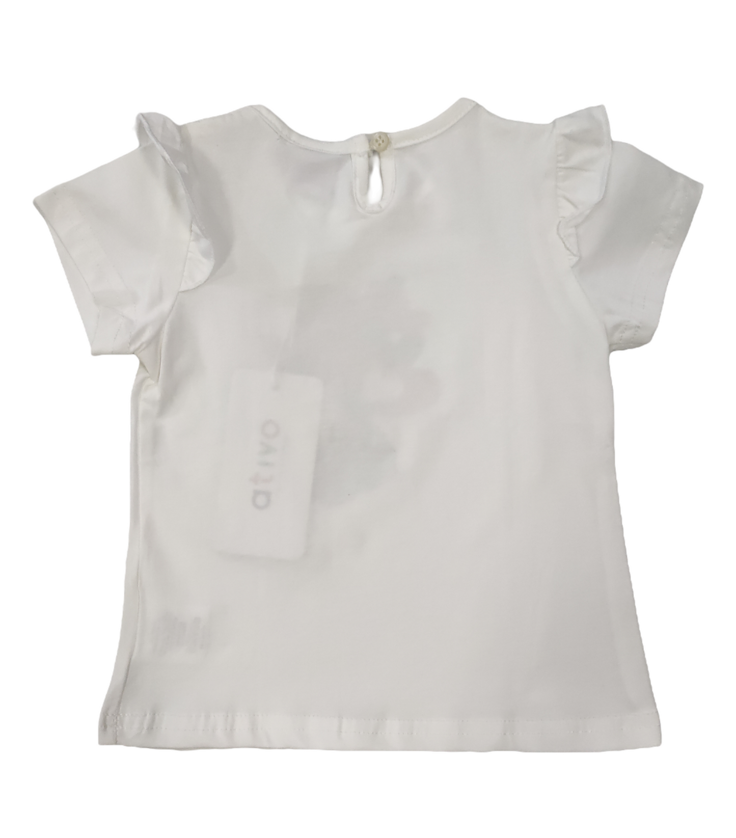 T-shirt Cotone Estiva Manica Corta Stampa Cuori Bambina 6-36 Mesi