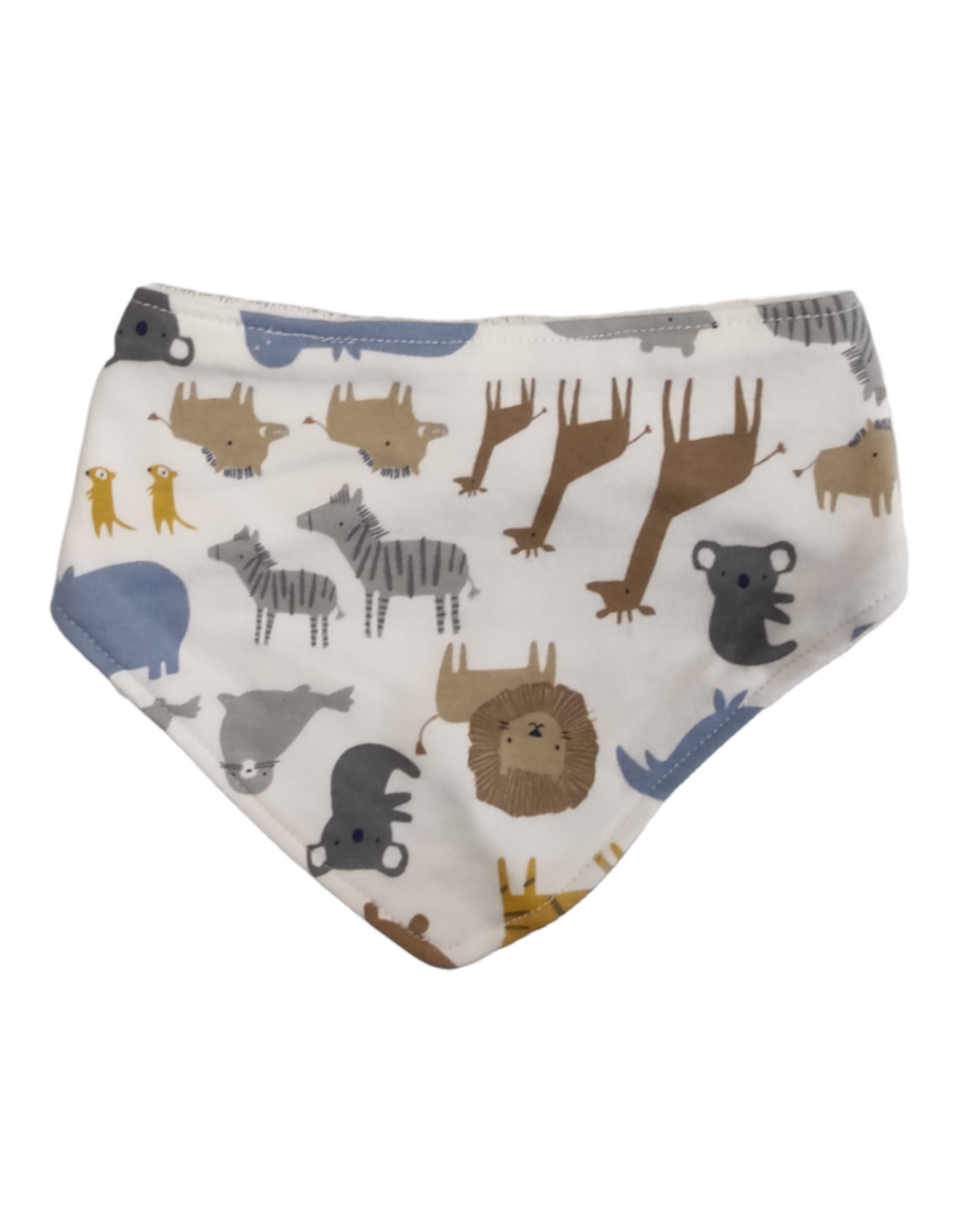 Tris Bavaglini a Bandana Disegni Animali Neonato (Confezione 3 Pezzi)