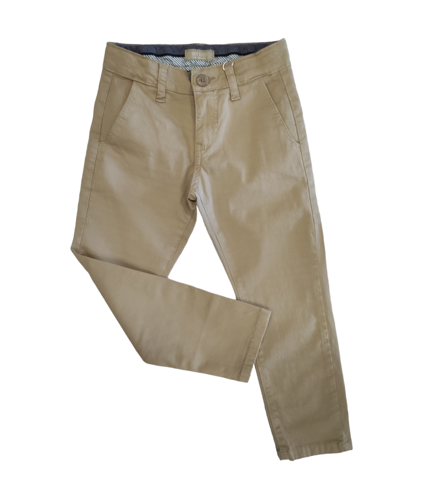 Pantalone Primaverile Classico in Cotone Color Sabbia Bambino Ragazzo 4-16 Anni
