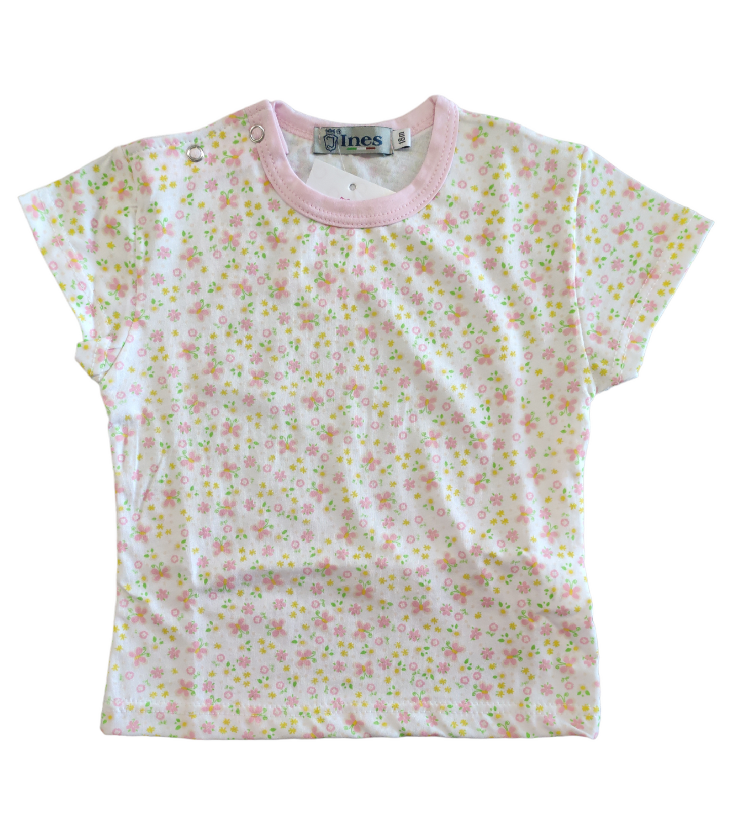 Pigiama Estivo in Cotone Maglia Mezza Manica e Pantaloncino Bambina 12-36 Mesi