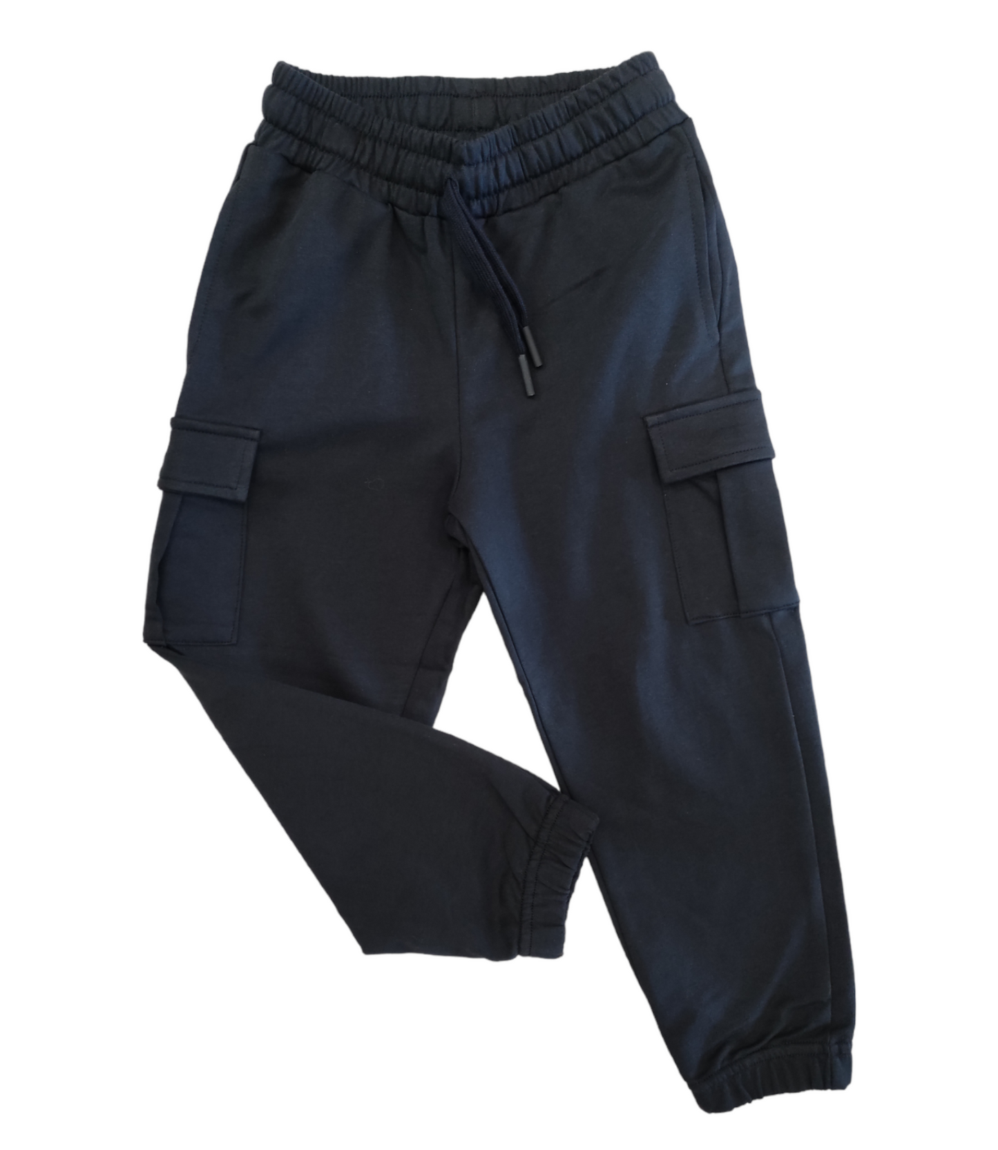 Pantalone Tuta Blu Scuro Primaverile Modello Cargo Bambino/Ragazzo 4-14 Anni