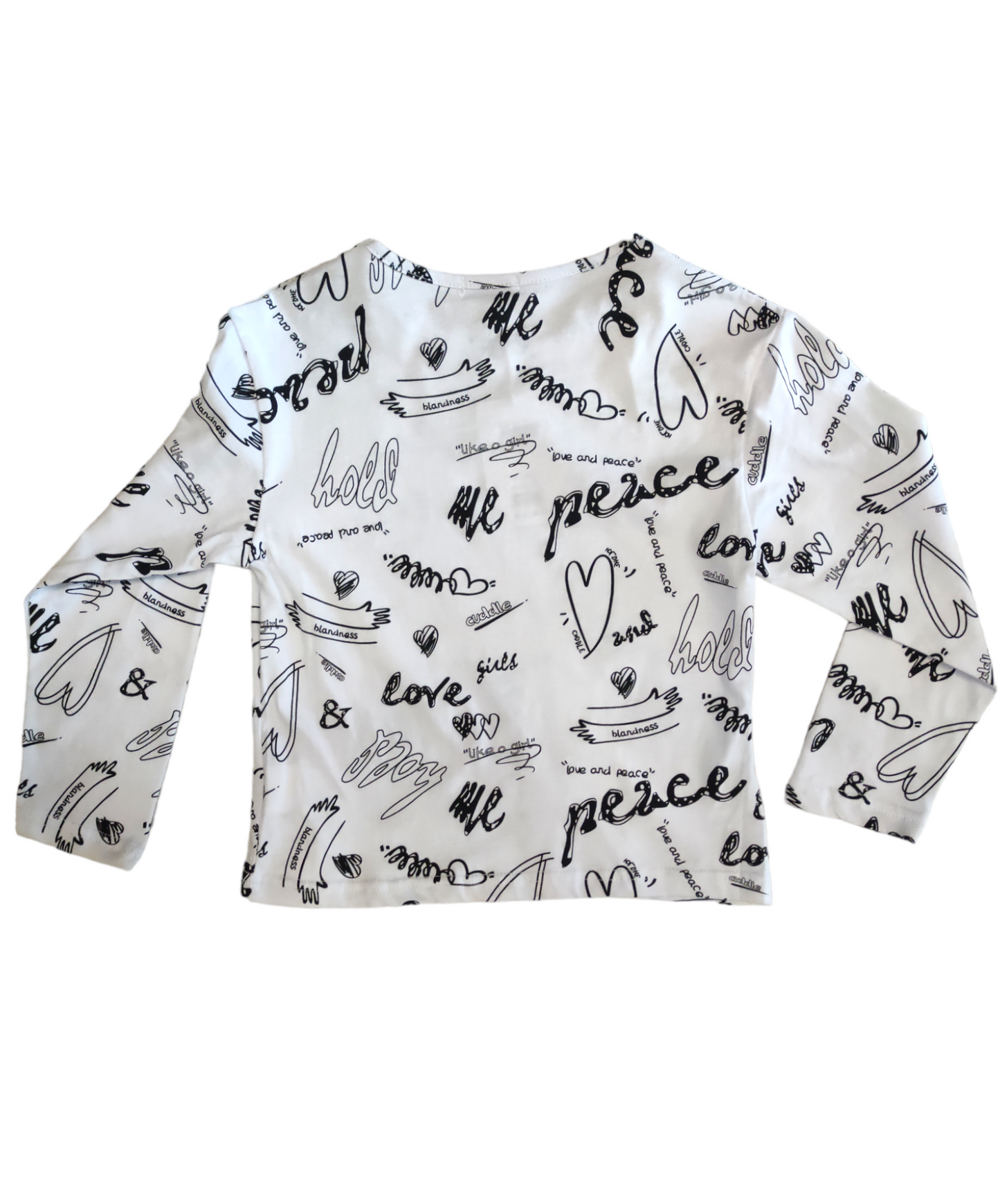 Completo due Pezzi Bianco & Nero Maglia e Pantalone Bambina/Ragazza 8-16 Anni