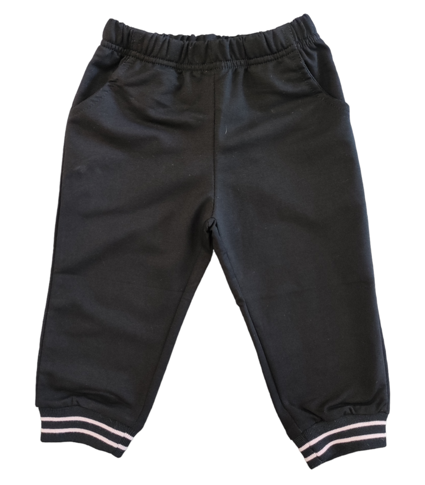 Completo Tuta 3 Pezzi Primaverile Bianco e Nero Bambina 12-36 Mesi